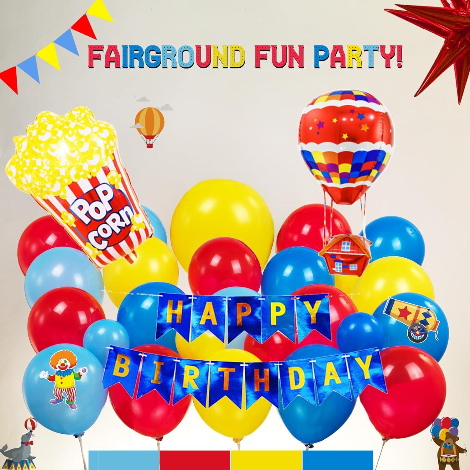 Kit de Decoración de Fiesta Circo Yeewaka con Globos y Pancarta