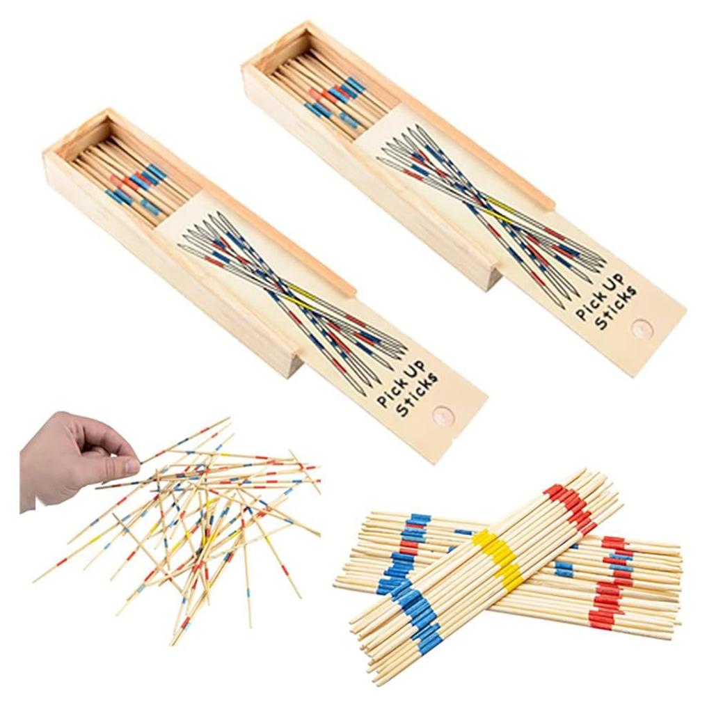 Juego Clásico de Palitos de Madera Chochkees 31 Piezas 18 cm