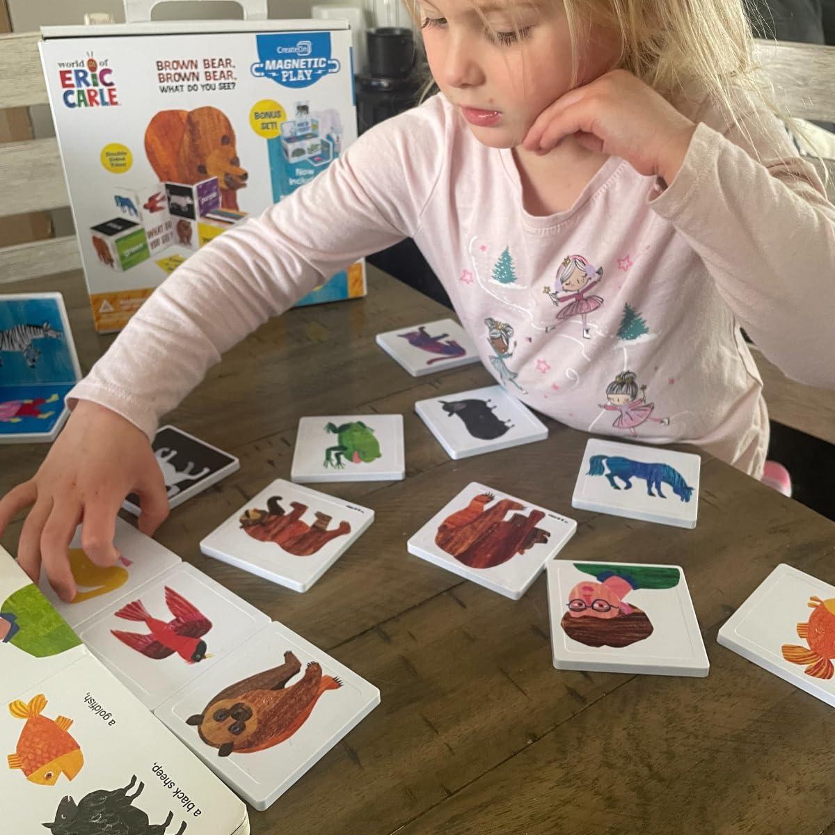 Set de Azulejos Magnéticos CreateOn Oso Marrón y Polar 24 Piezas