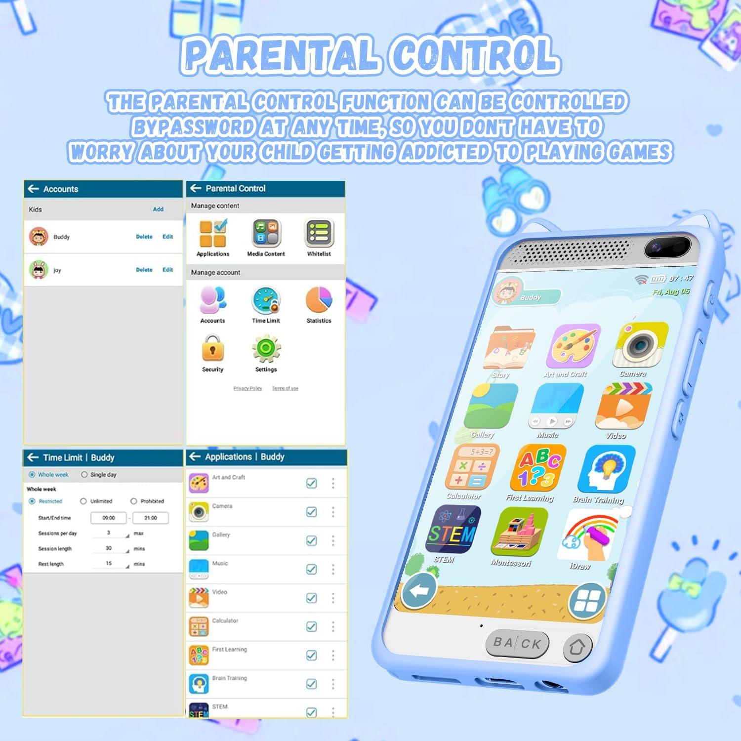 Teléfono Infantil E teacher-TYF D2 Pantalla Táctil 10 cm