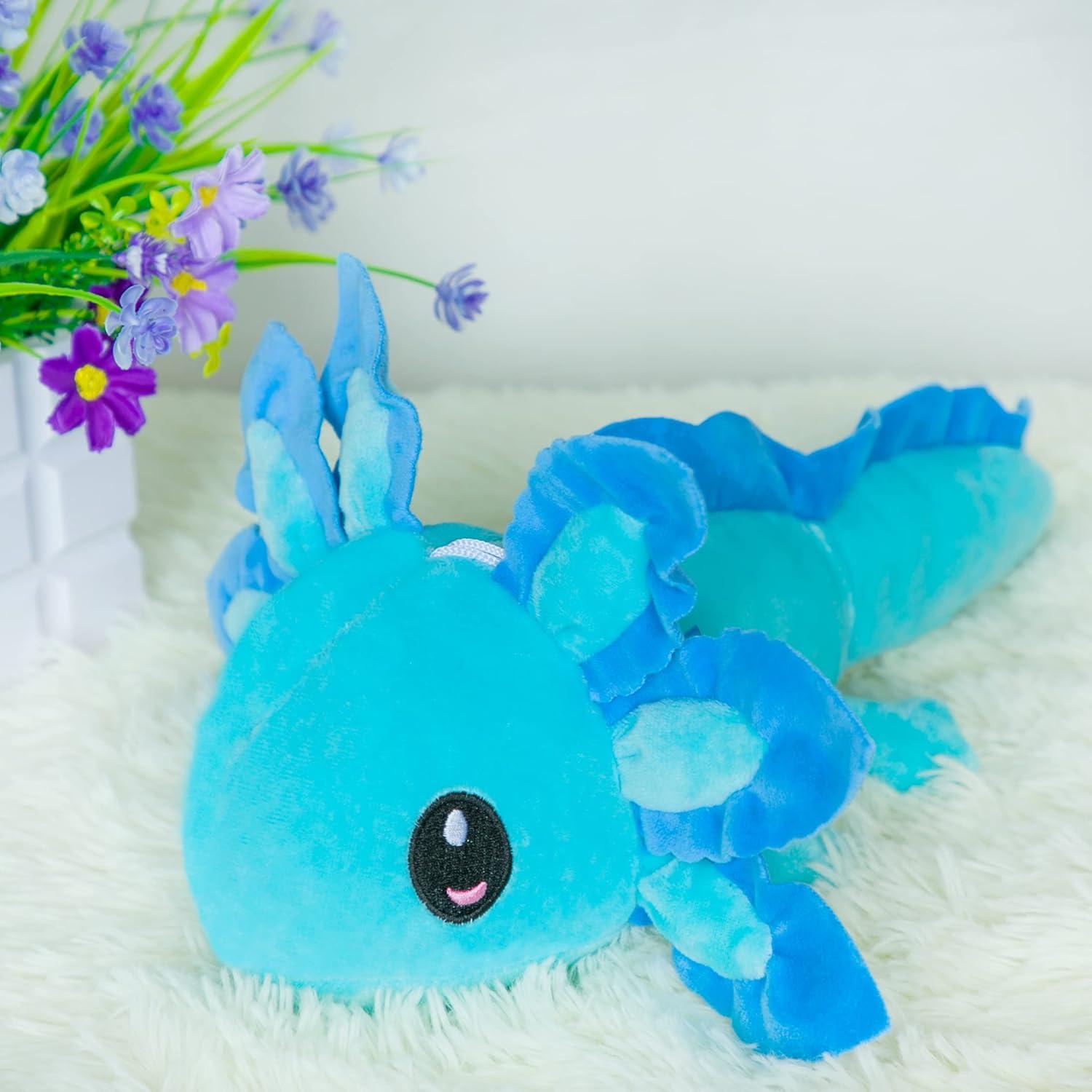Juguete de Peluche Axolote Azul ZEKLZD 35cm Kawaii
