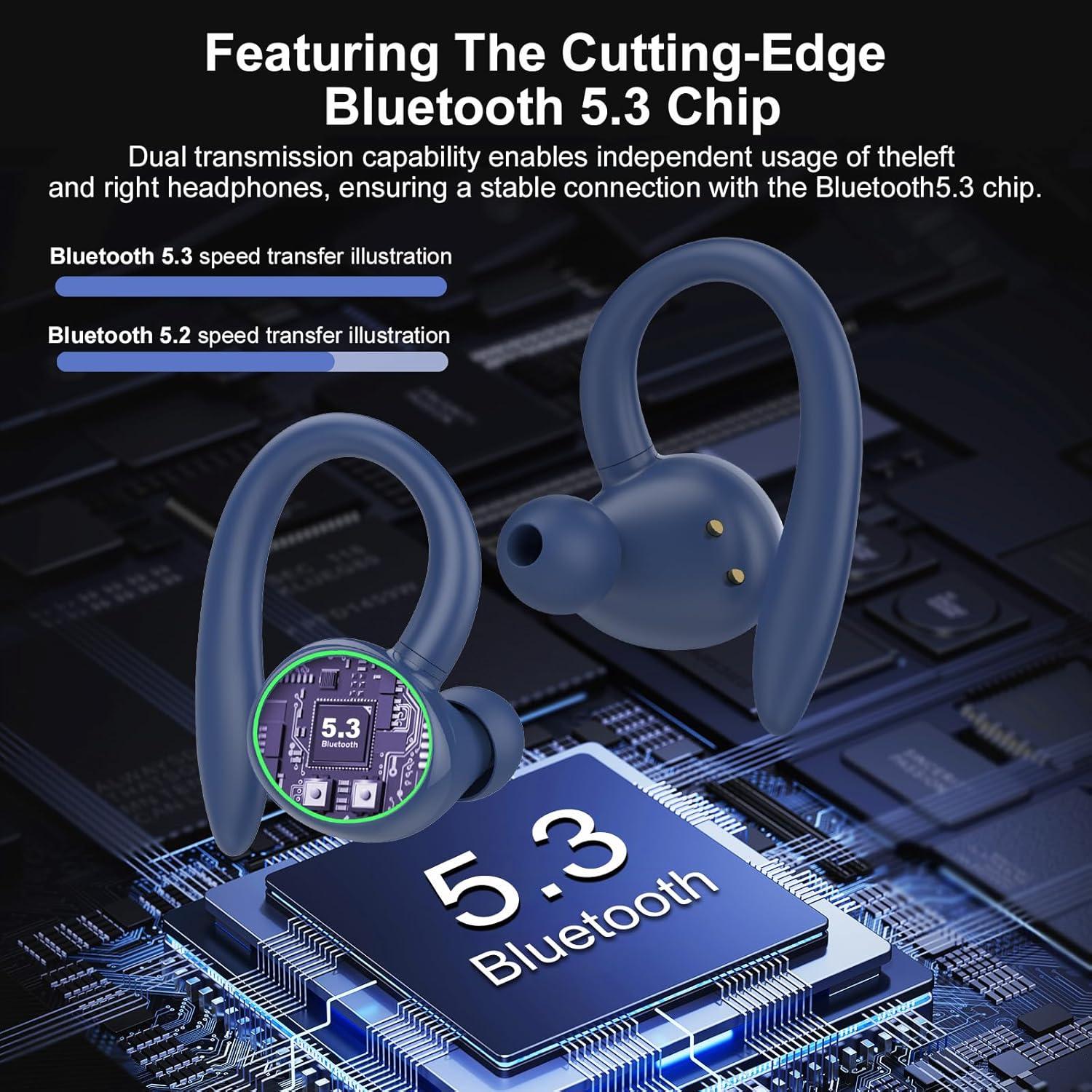 Auriculares Inalámbricos Bluetooth 5.3 PEFUPEW C6 Impermeables
