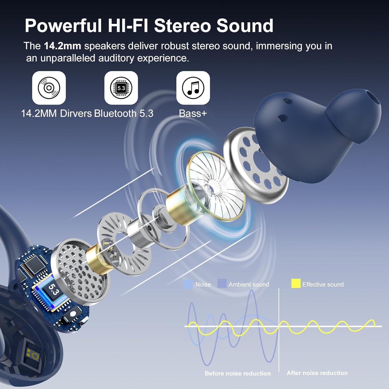 Auriculares Inalámbricos Bluetooth 5.3 PEFUPEW C6 Impermeables