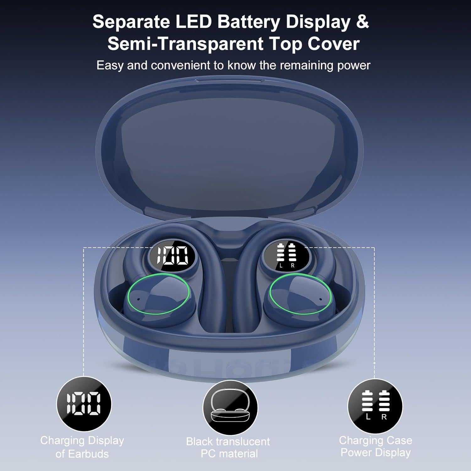 Auriculares Inalámbricos Bluetooth 5.3 PEFUPEW C6 Impermeables