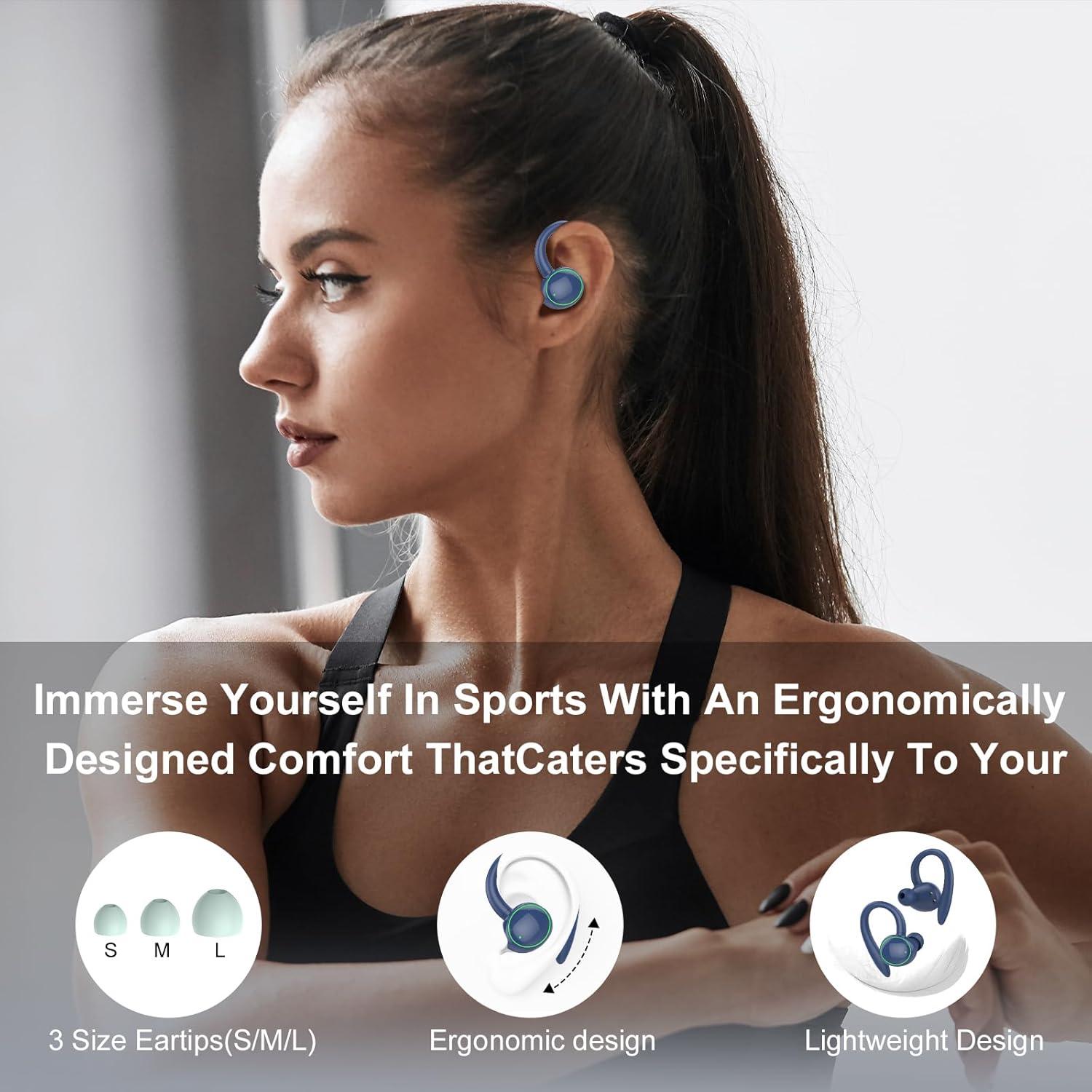 Auriculares Inalámbricos Bluetooth 5.3 PEFUPEW C6 Impermeables