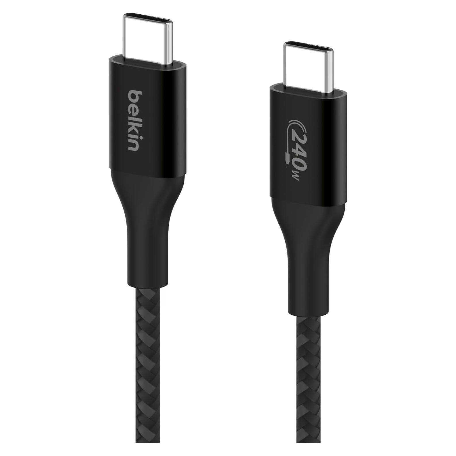Cable USB-C a USB-C Belkin 1M 240W Carga Rápida Negro