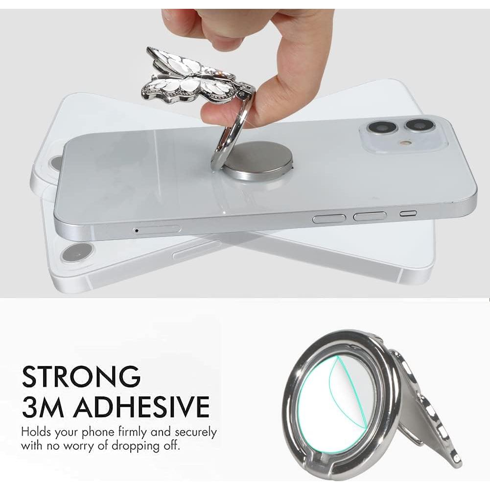 Soporte para teléfono celular LSL mariposa blanca 360° rotación