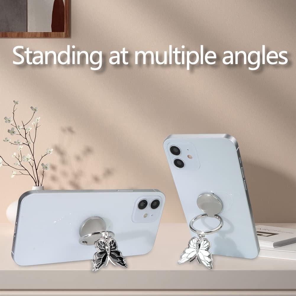 Soporte para teléfono celular LSL mariposa blanca 360° rotación