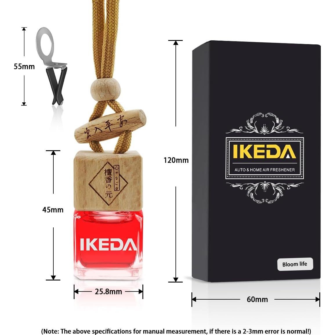 Ambientador de Coche Ikeda Square-Bloom Life - Difusor de Aceite Esencial