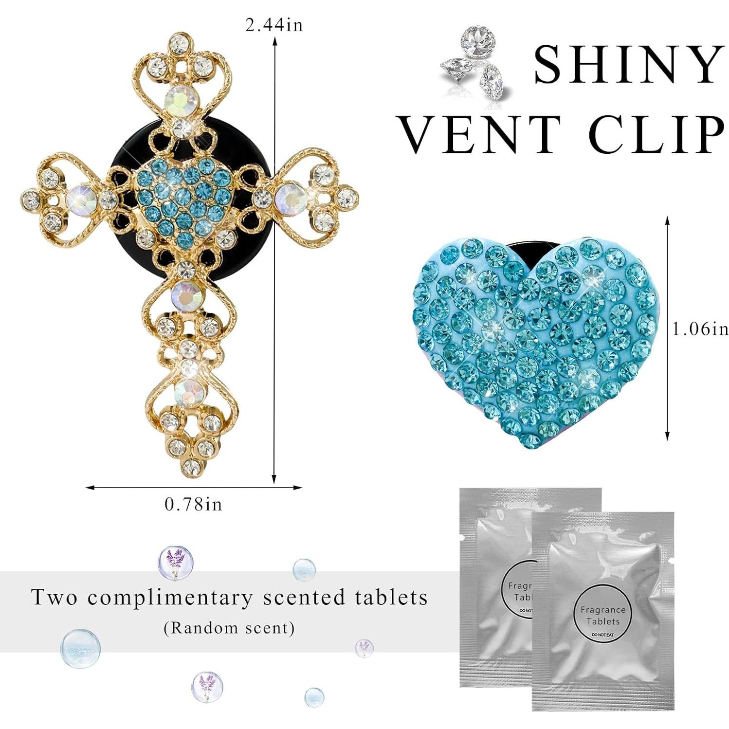 Clip de Ventilación Brillante SHMZK 2 Pcs con Aromatizante Azul