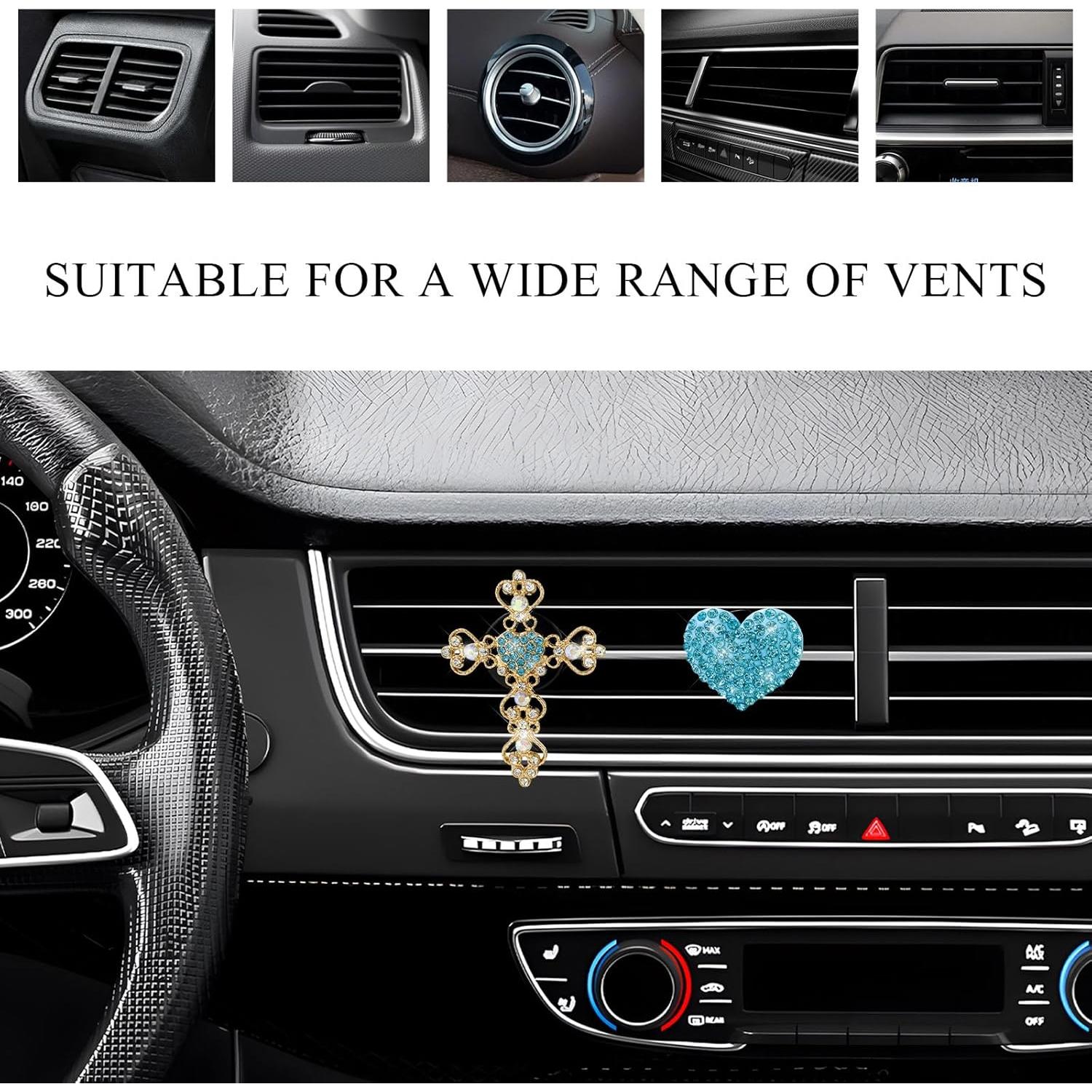 Clip de Ventilación Brillante SHMZK 2 Pcs con Aromatizante Azul