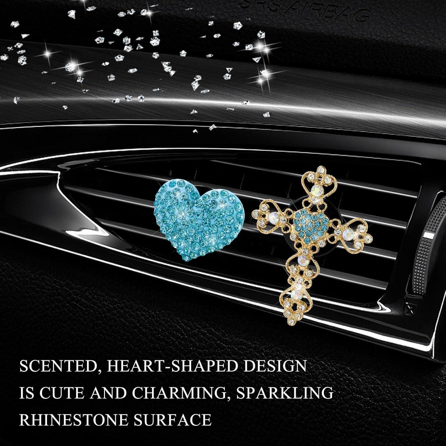 Clip de Ventilación Brillante SHMZK 2 Pcs con Aromatizante Azul