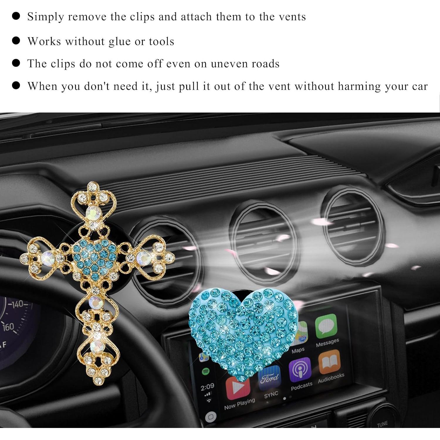 Clip de Ventilación Brillante SHMZK 2 Pcs con Aromatizante Azul