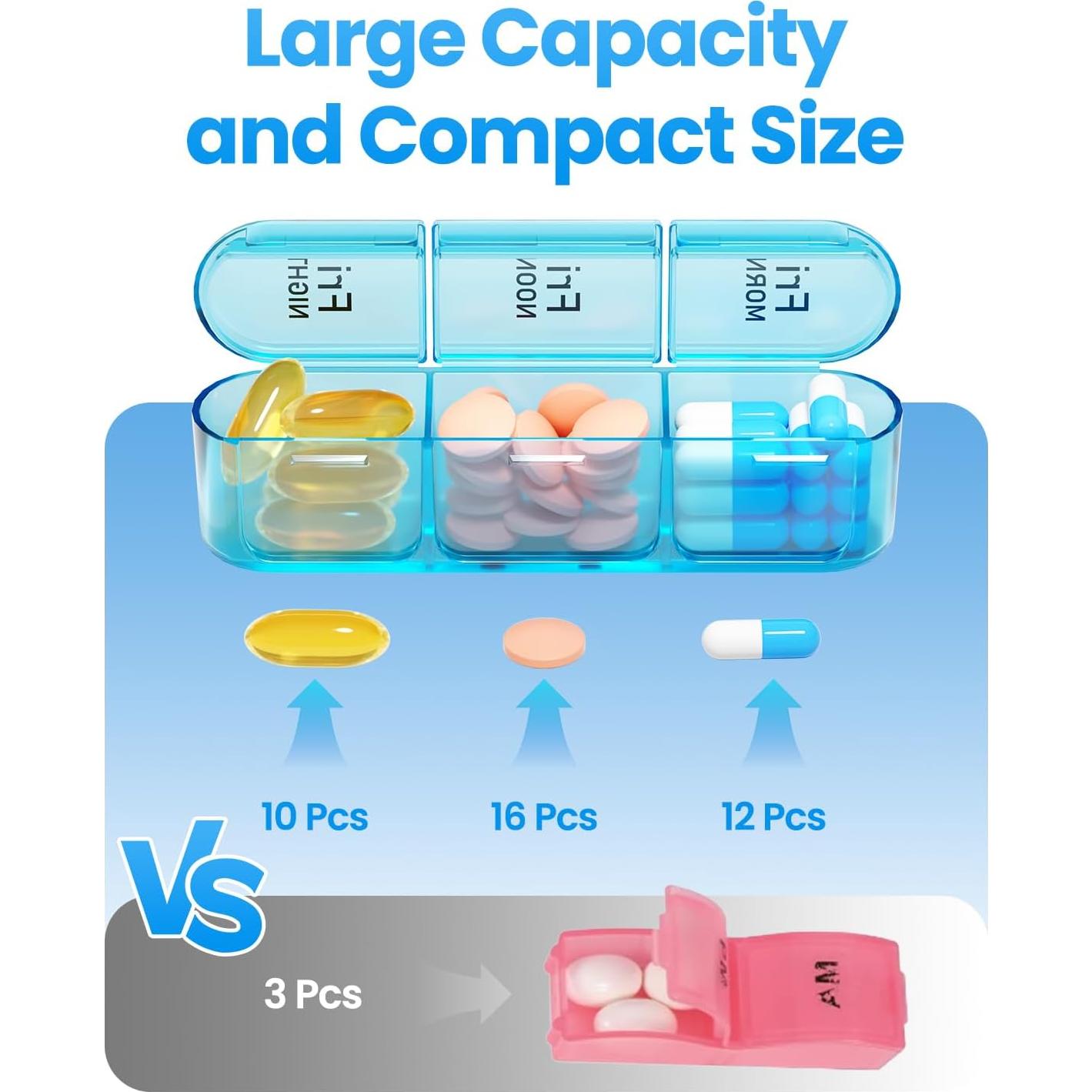 Organizador de Pastillas ASprink 3 Veces al Día - Semanal 7 Días