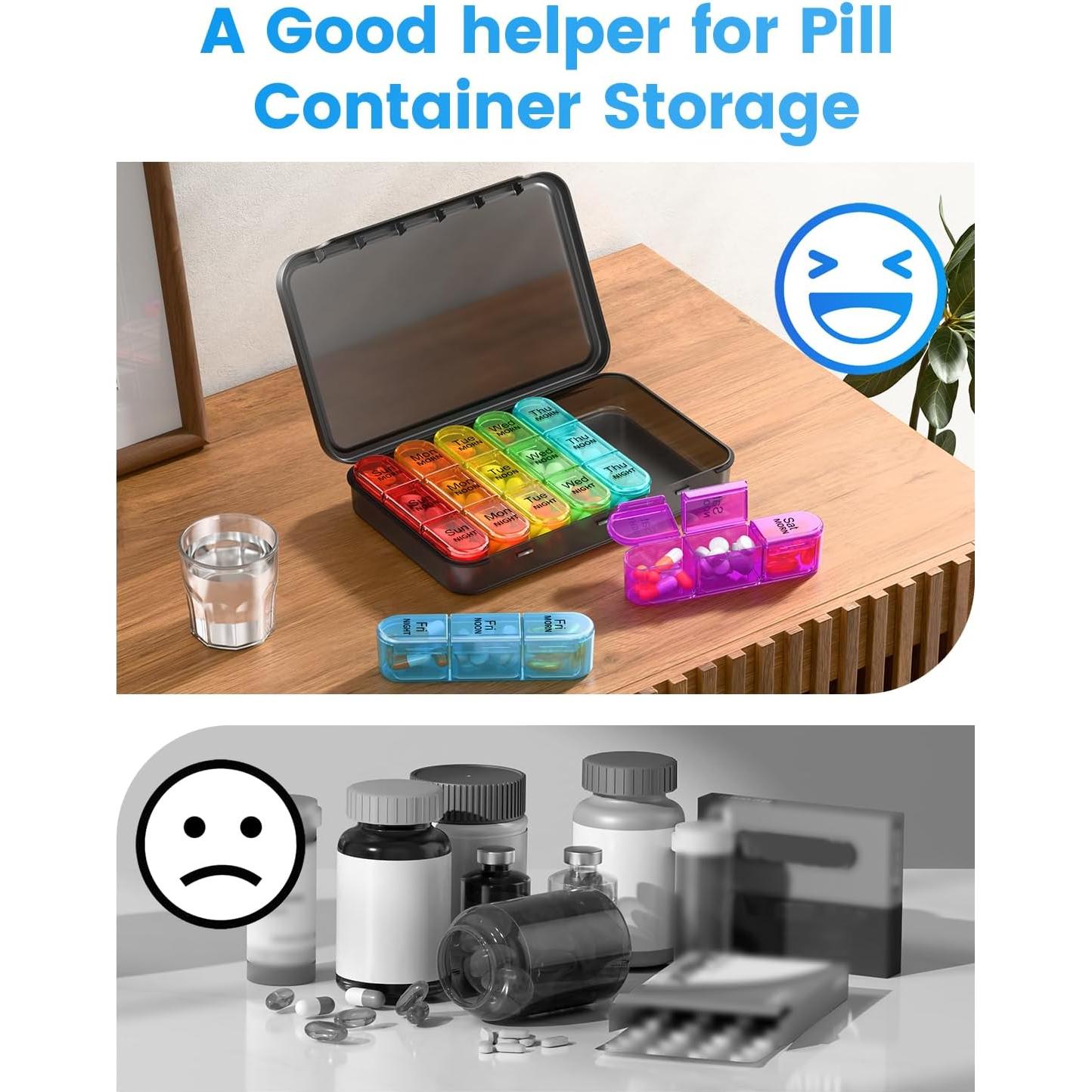 Organizador de Pastillas ASprink 3 Veces al Día - Semanal 7 Días