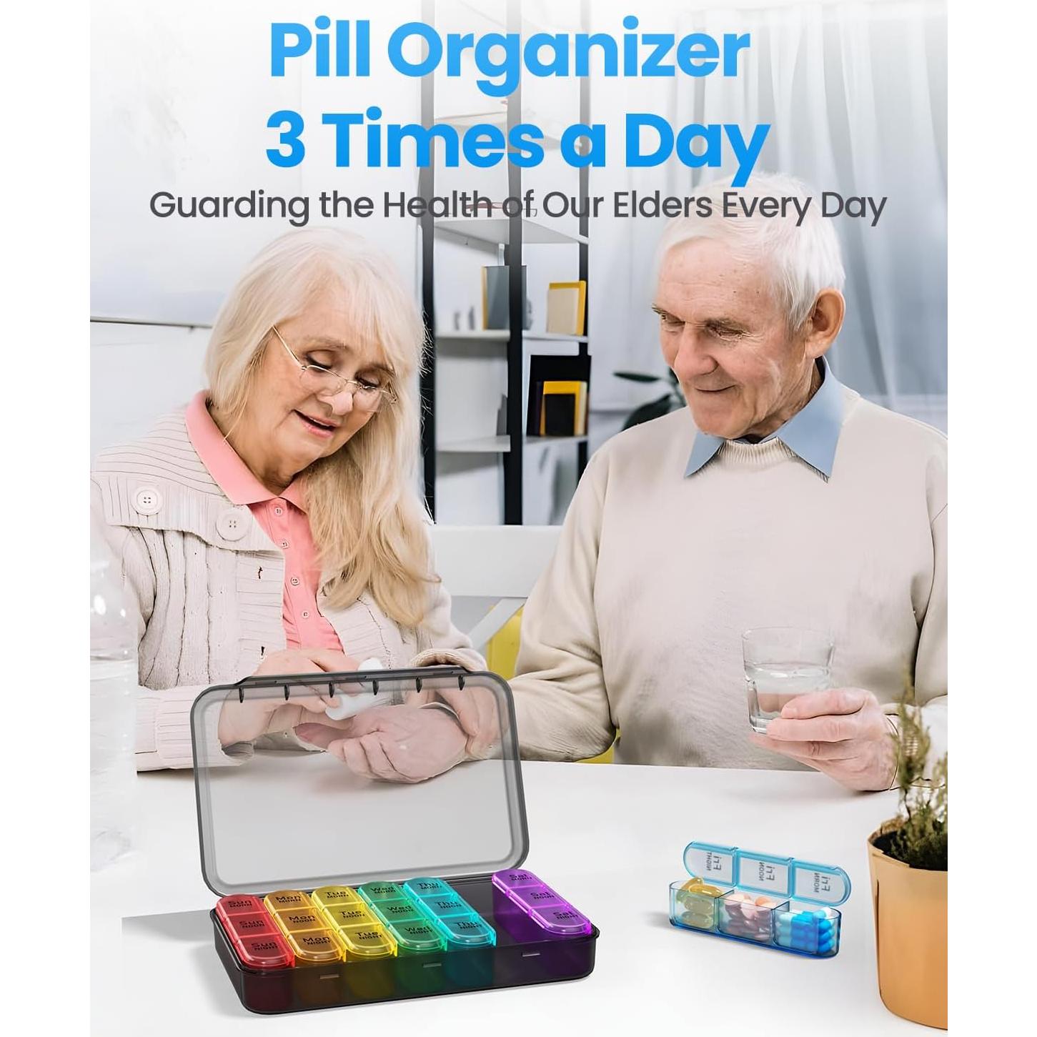 Organizador de Pastillas ASprink 3 Veces al Día - Semanal 7 Días