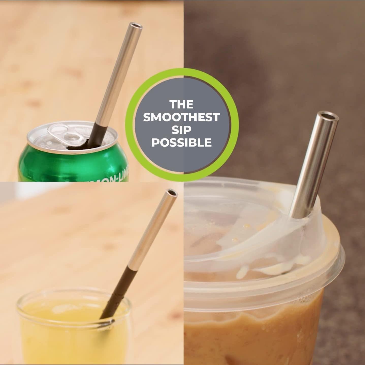 Popote Reutilizable STRO de Acero Inoxidable 19.8 cm con Estuche