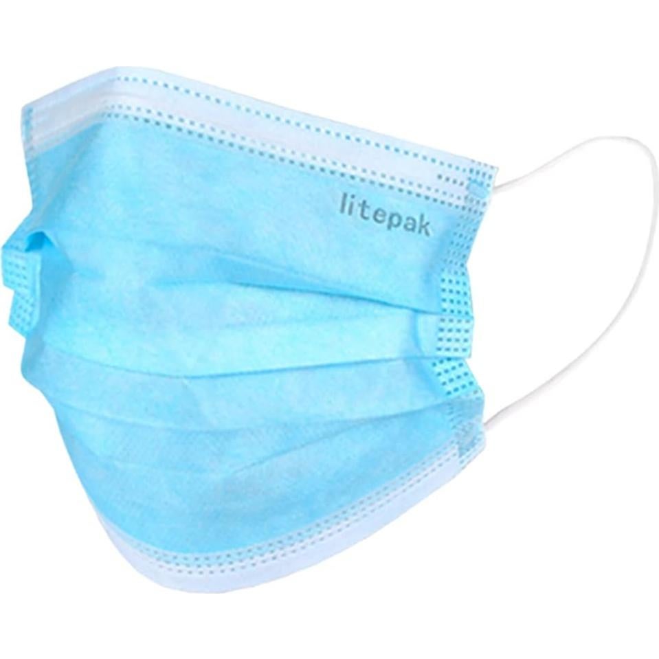 Mascarillas Desechables Litepak 500pcs 3 Capas Azul