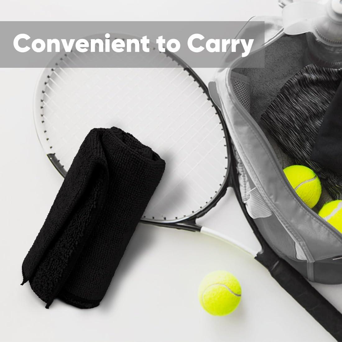 Toallas de Microfibra HOMEXCEL Negras 12 Unidades 30x30 cm