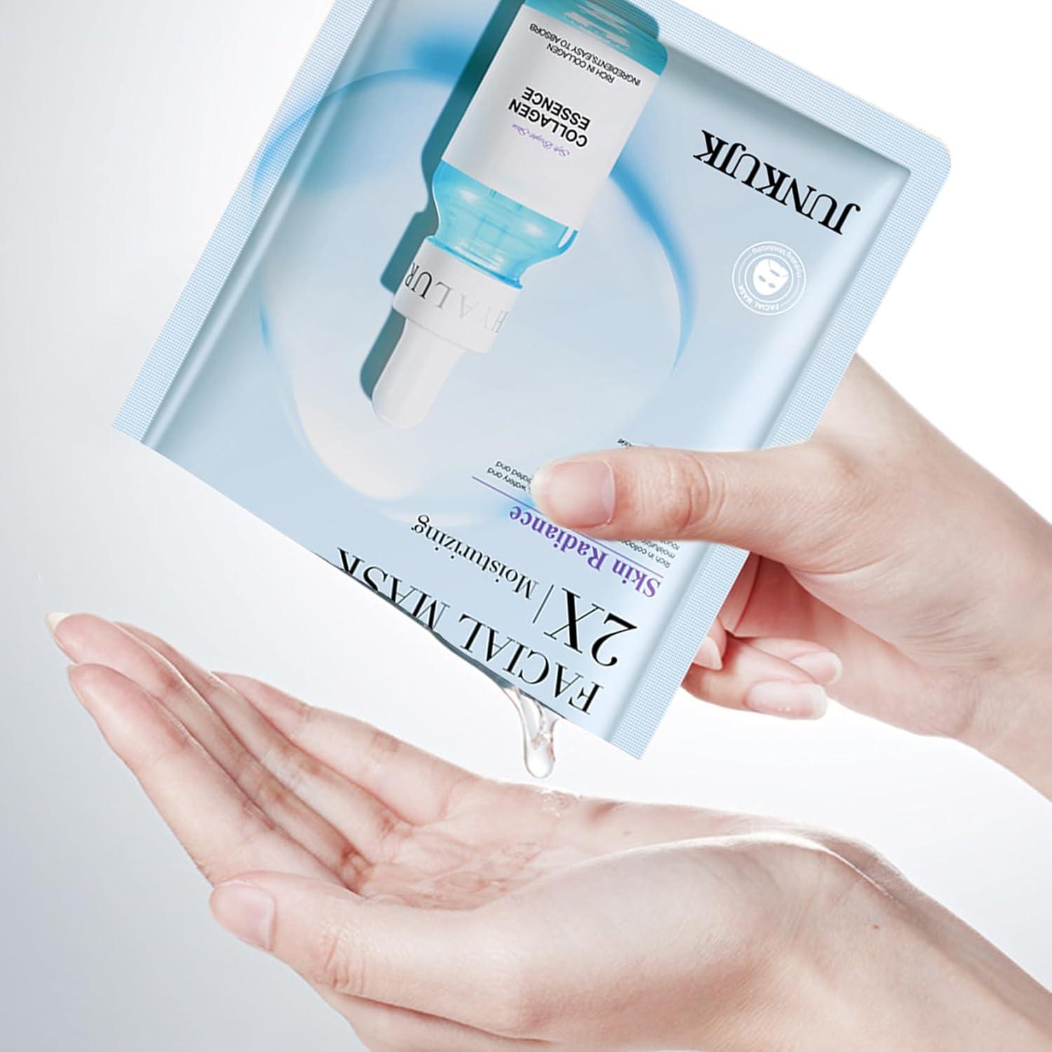 Paquete de 3 mascarillas faciales de colágeno JunKuJK - Hidratantes