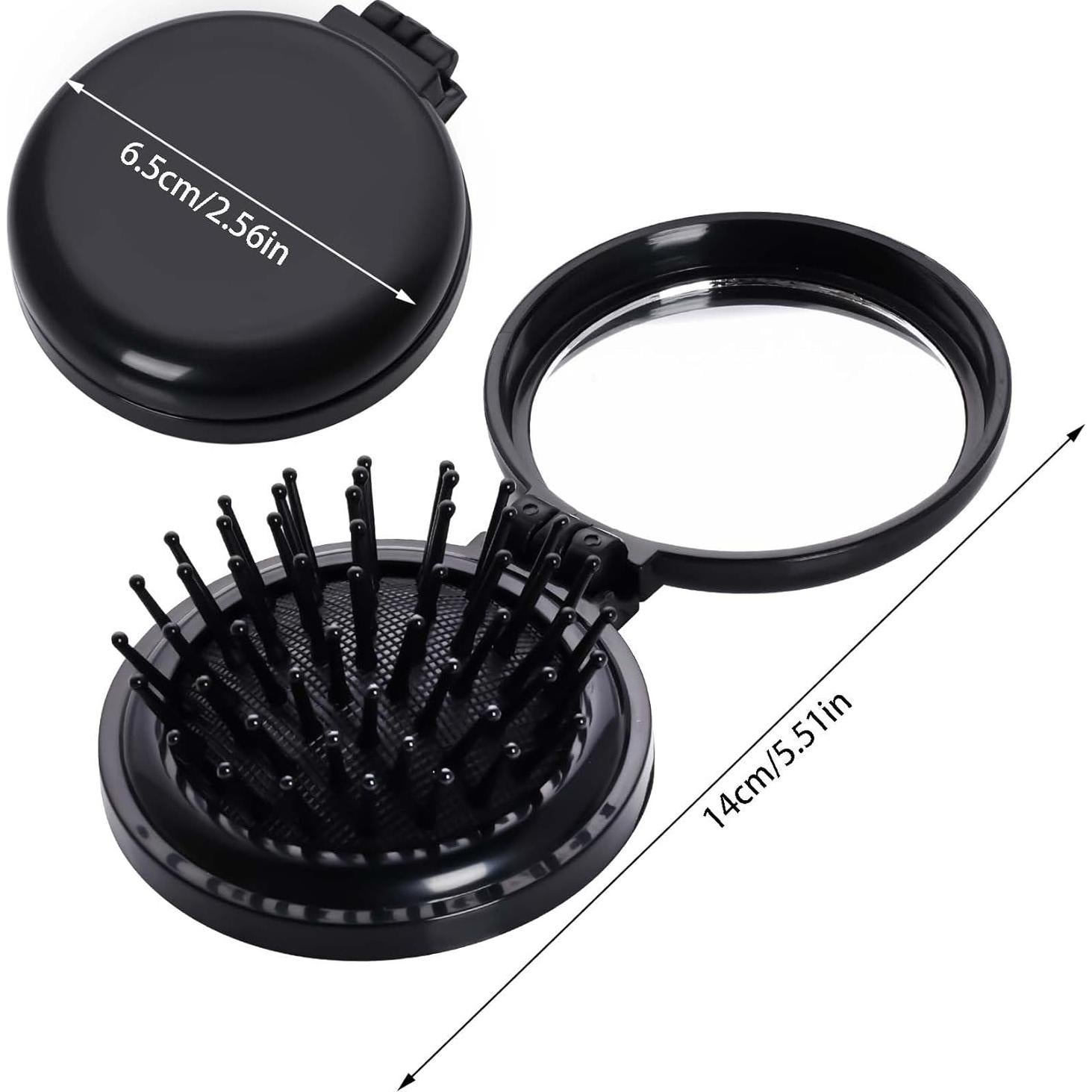 Set 2 Cepillos de Pelo Plegables con Espejo - Heliltd