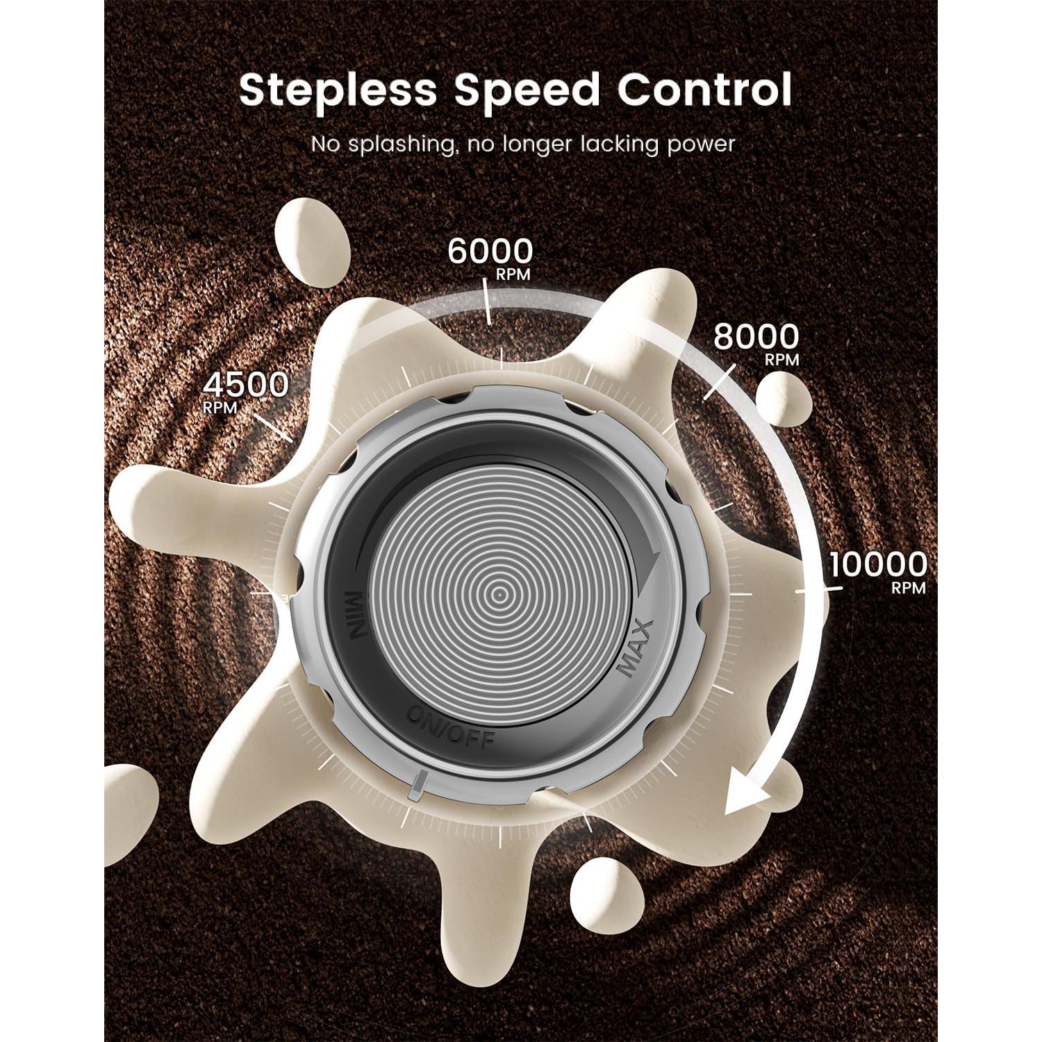 Espumador de Leche Recargable Maestri House MHMF03 Negro