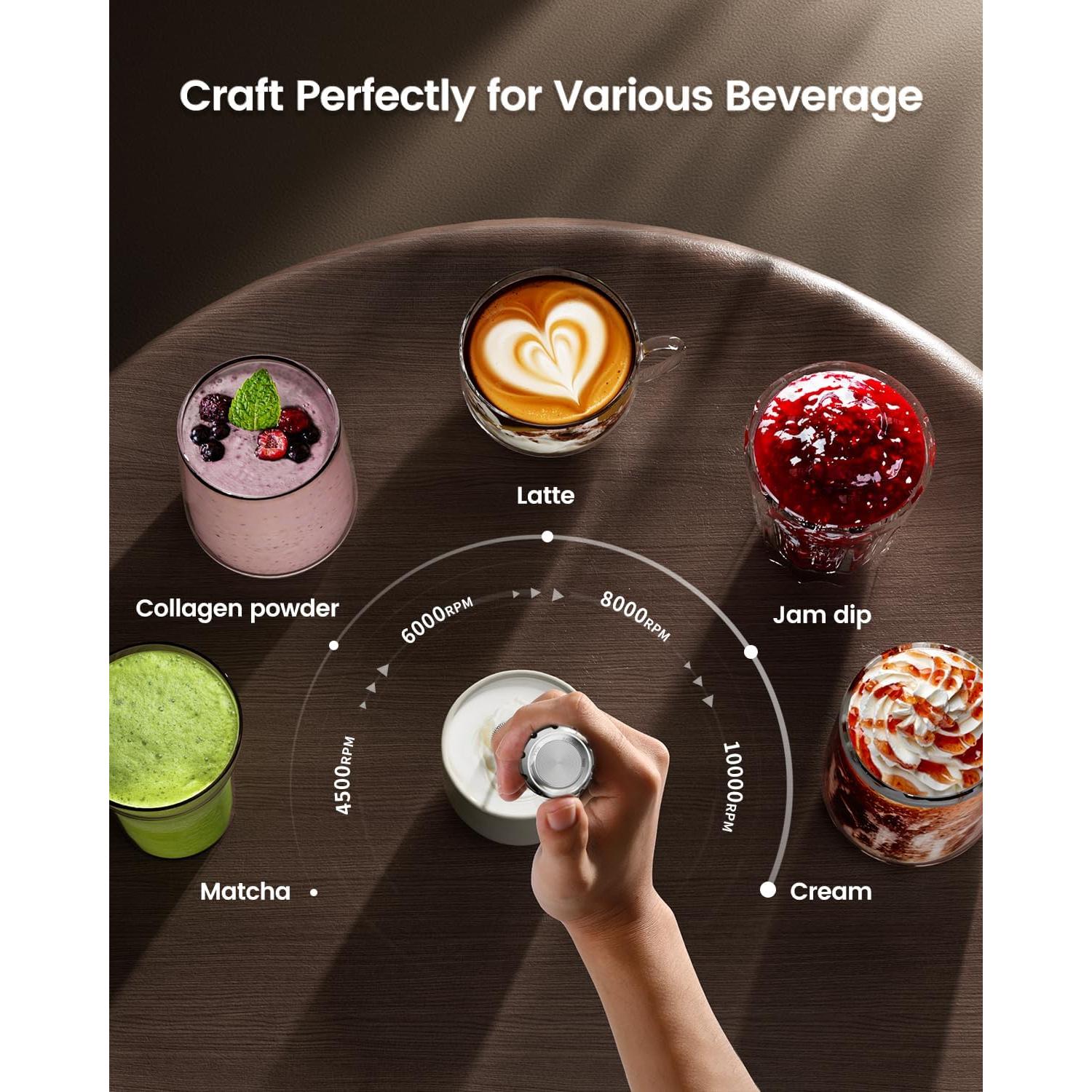 Espumador de Leche Recargable Maestri House MHMF03 Negro