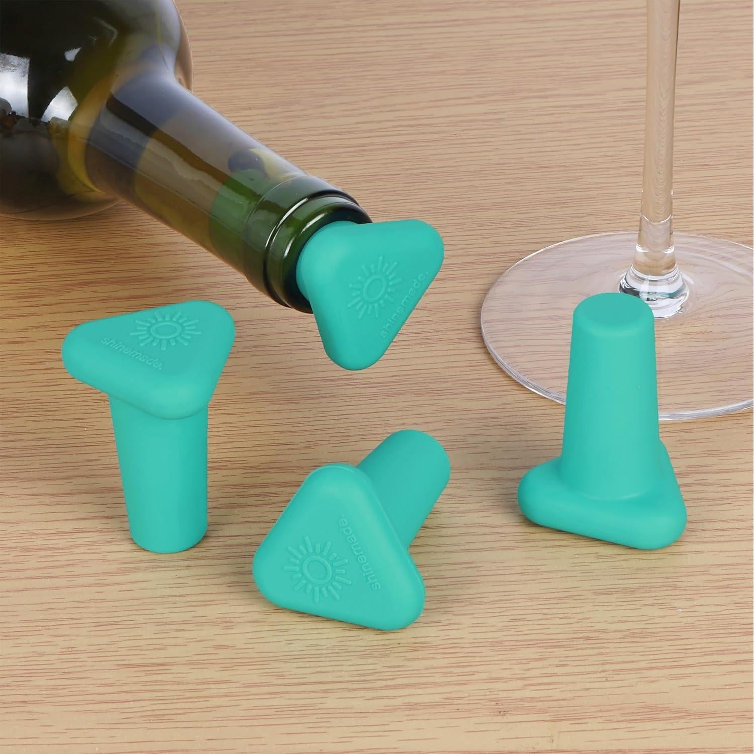 Paquete de 4 Tapones de Silicona Shinemade para Vino