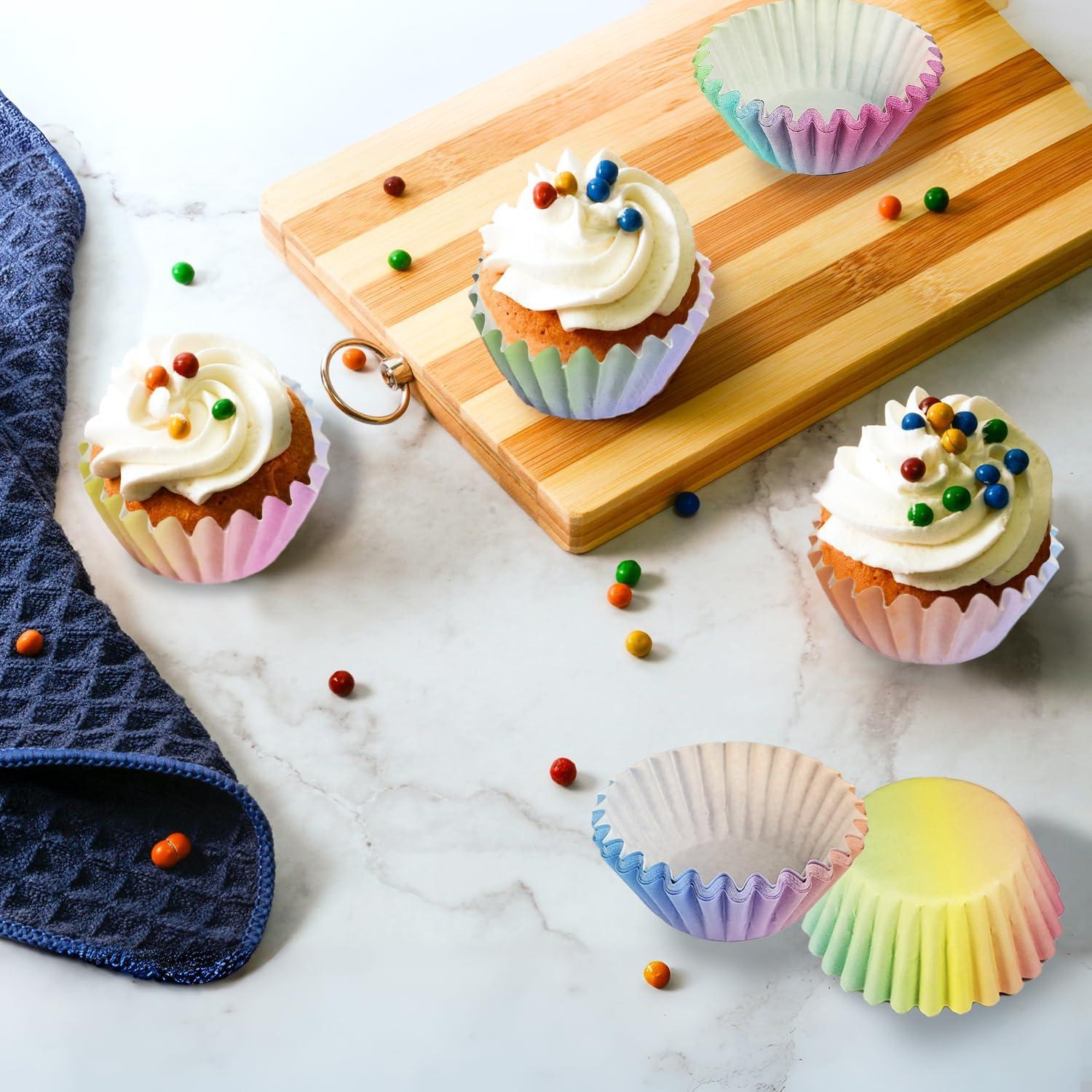 Forros para Mini Cupcake ZCCLINN - 600 Piezas Color Gradiente