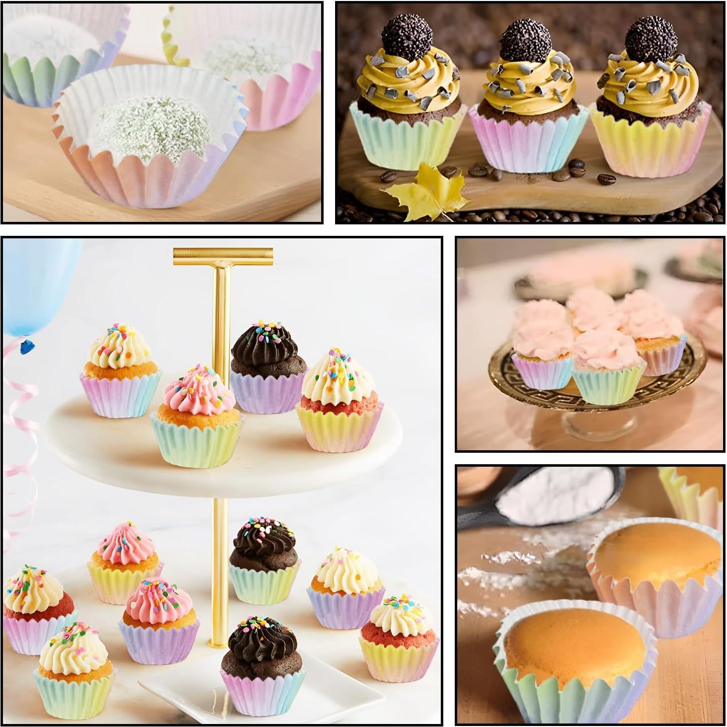 Forros para Mini Cupcake ZCCLINN - 600 Piezas Color Gradiente