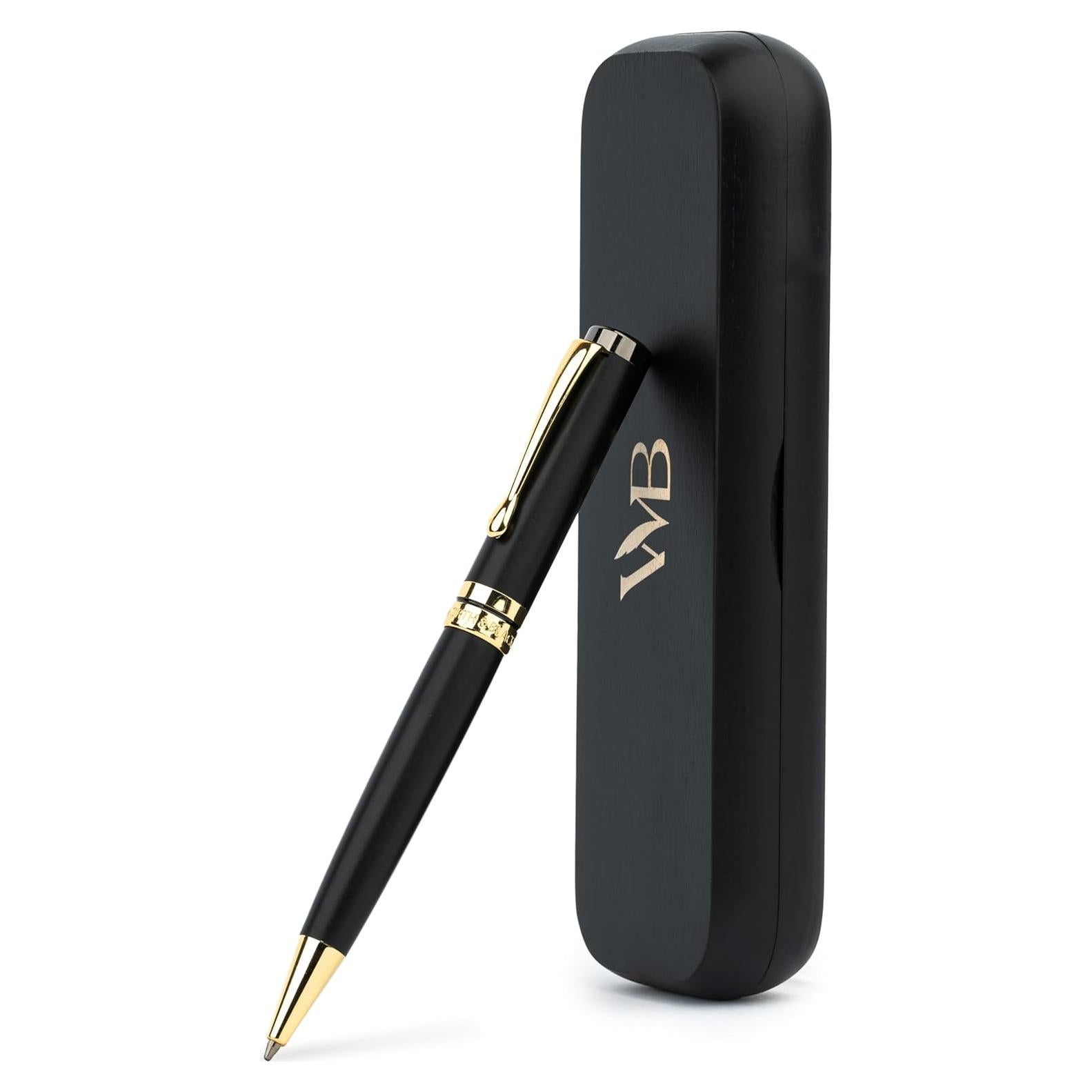 Bolígrafo de lujo Wordsworth & Black en bambú y madera negra