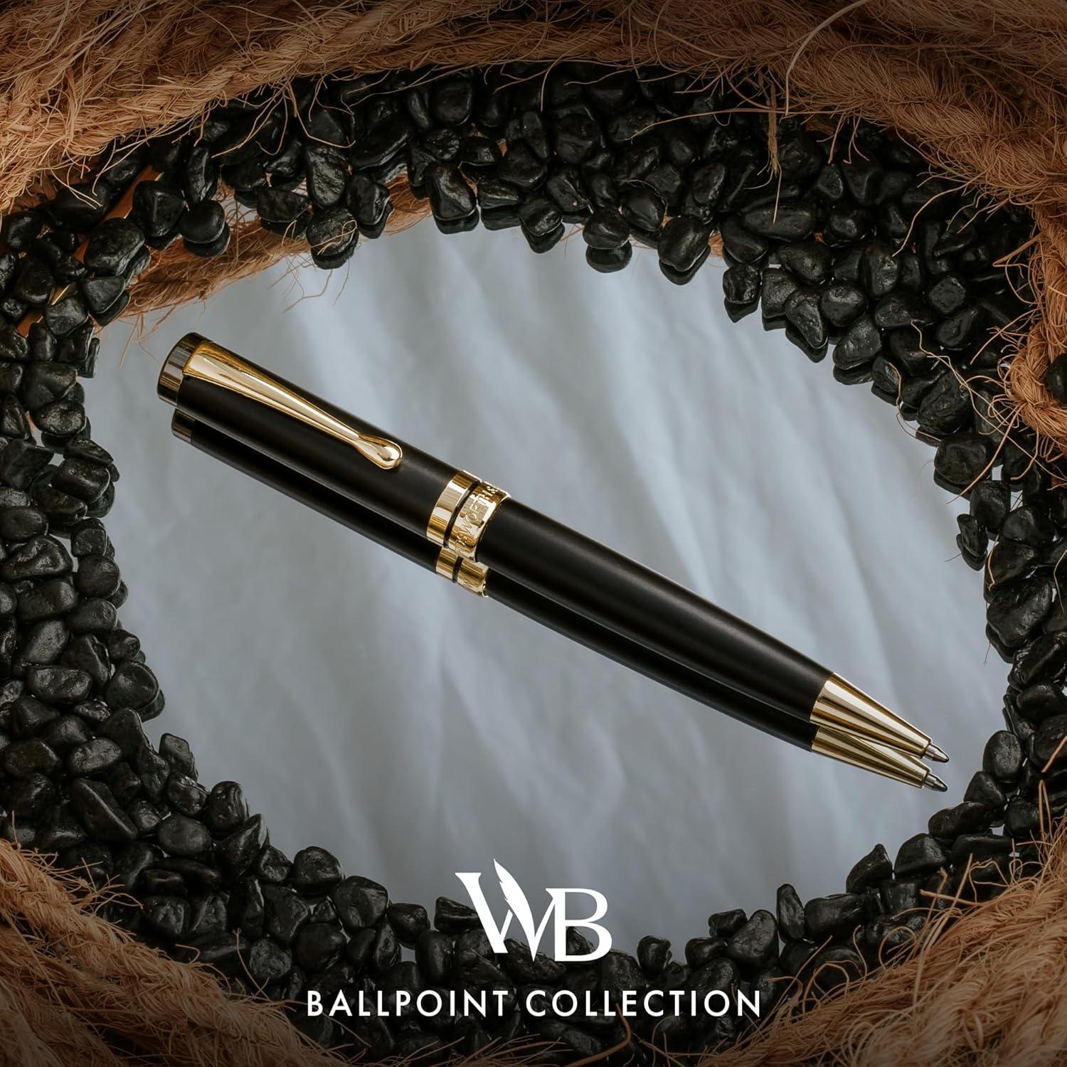 Bolígrafo de lujo Wordsworth & Black en bambú y madera negra