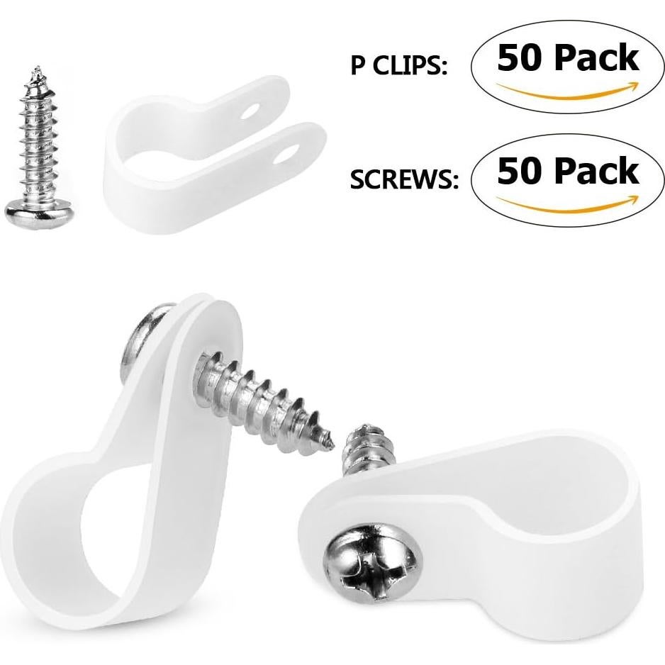 Clips de Montaje en Estilo P LOKMAN 50 Piezas 8 mm para Luces