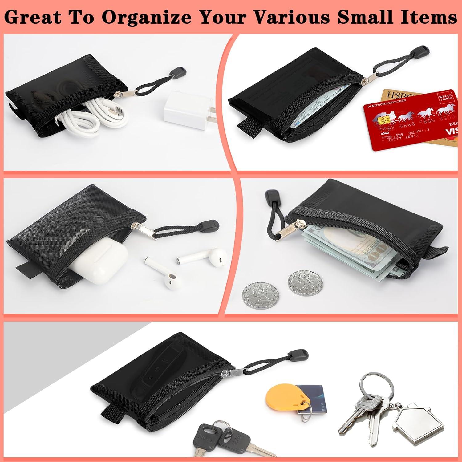 Mini Bolsas de Malla con Cierre Classycoo 5 Pack 11x7.5 cm Negro