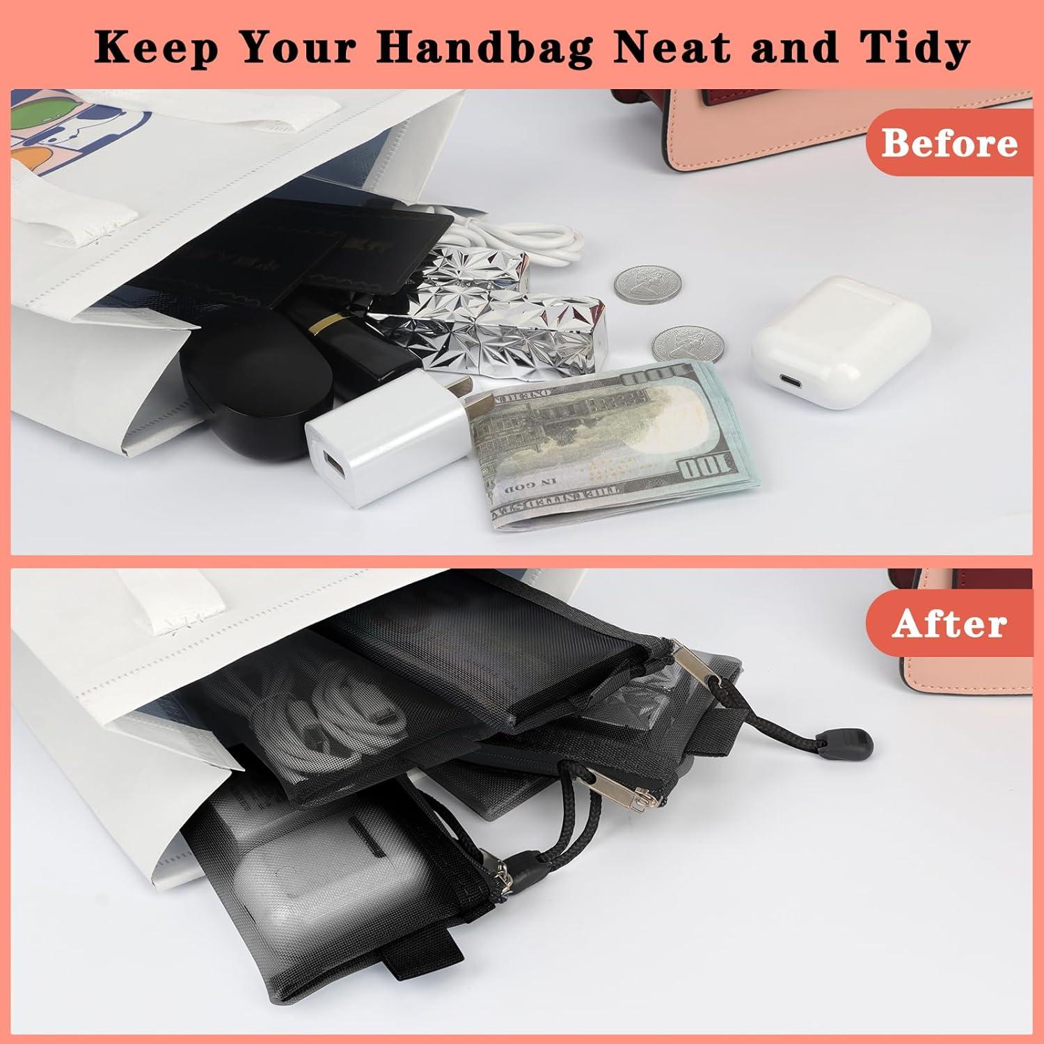 Mini Bolsas de Malla con Cierre Classycoo 5 Pack 11x7.5 cm Negro