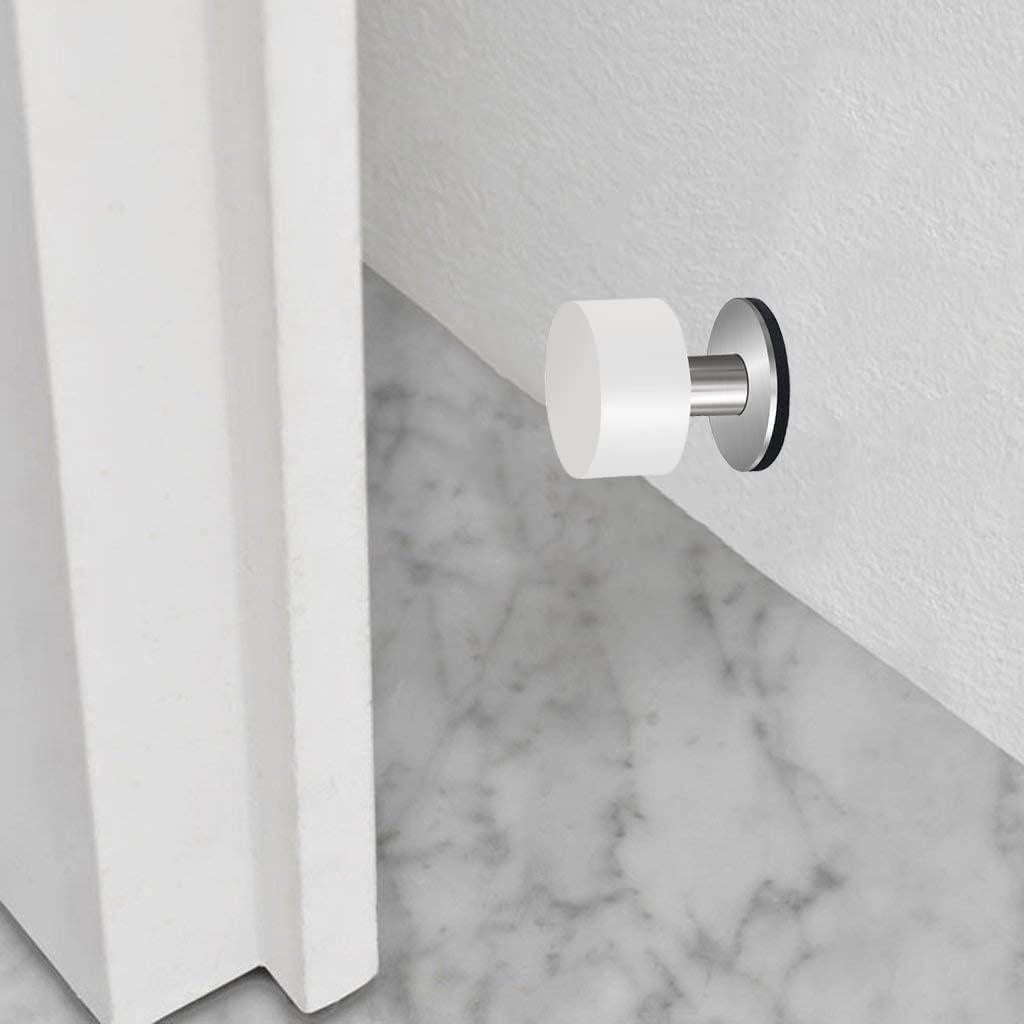 Topes de puerta autoadhesivos THYBDB de goma y acero inoxidable