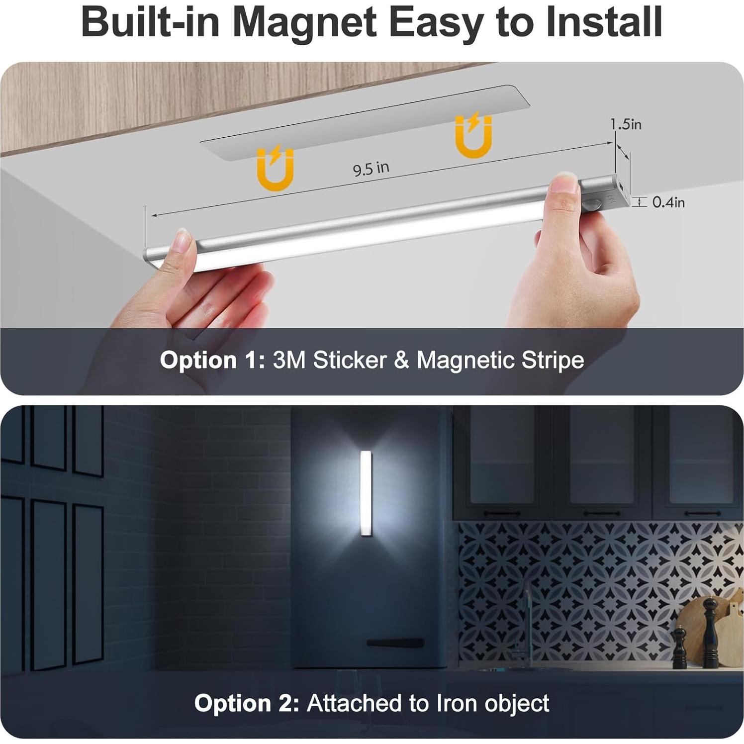 Luces Bajo Gabinete BLS LED 46 con Sensor de Movimiento USB-C