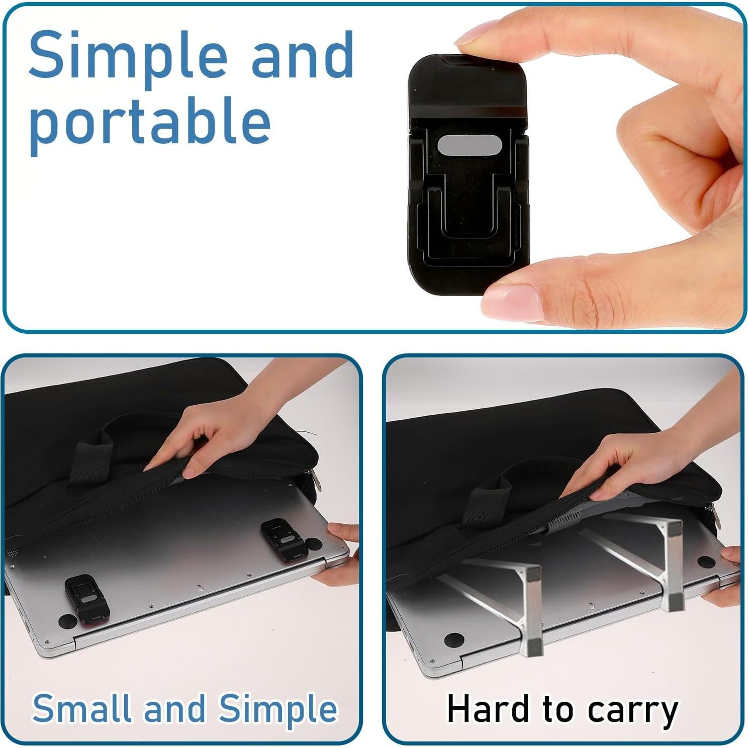 Soporte Plegable para Teclado Bewudy - 2 Pcs - Negro