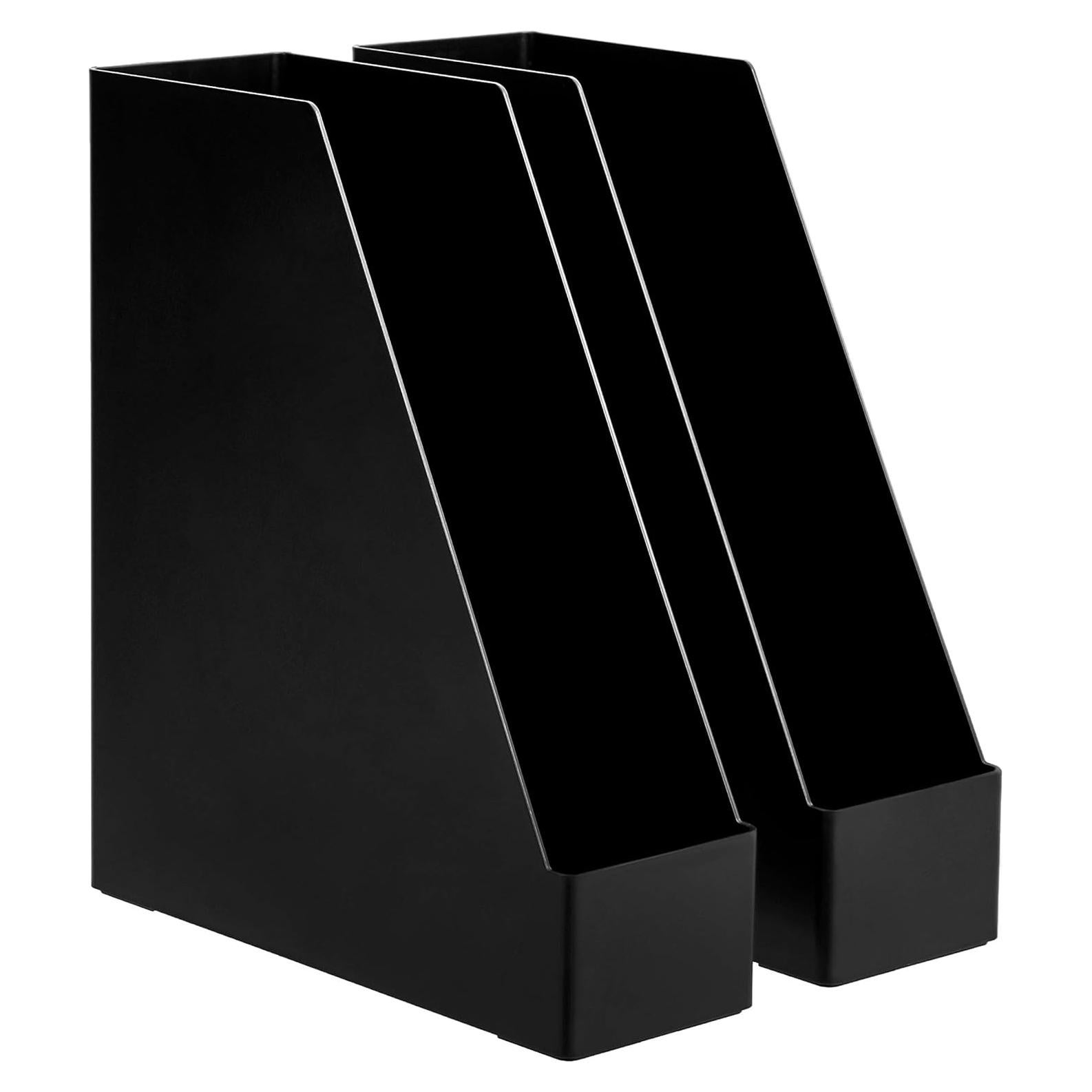 Organizador de Escritorio Amazon Basics - Soporte Vertical Negro, 12 Piezas