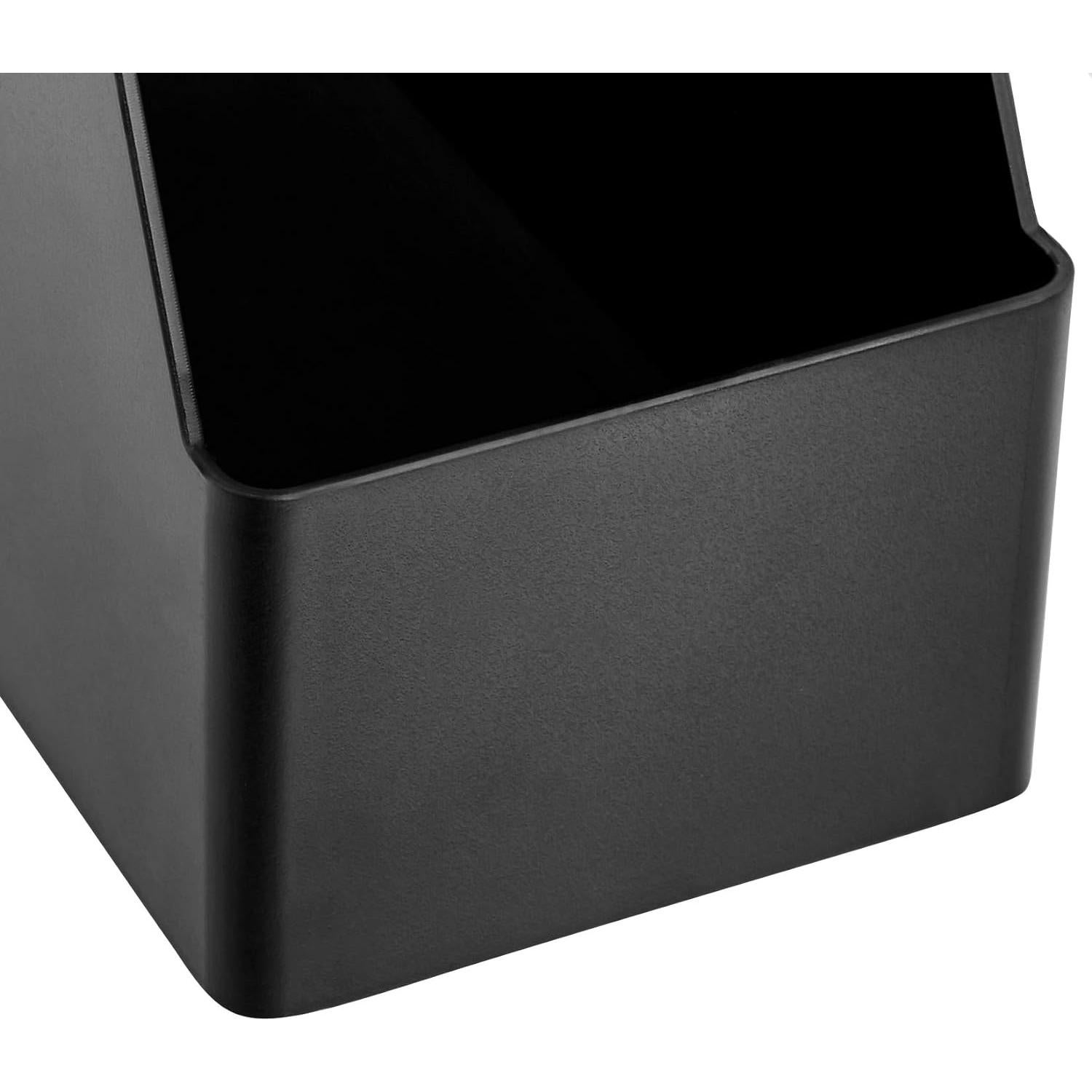 Organizador de Escritorio Amazon Basics - Soporte Vertical Negro, 12 Piezas