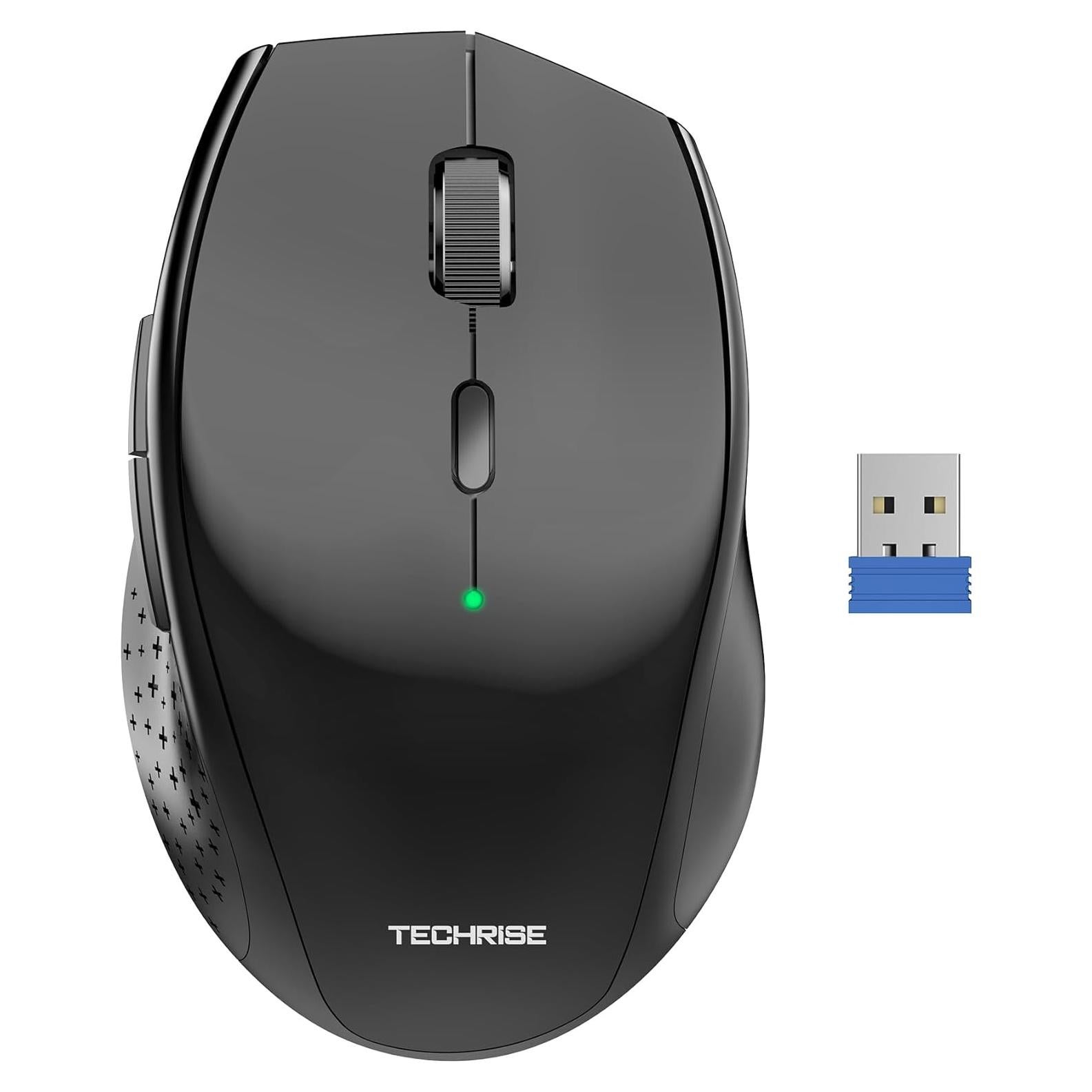 Ratón Inalámbrico TechRise 4800 DPI 6 Botones Negro