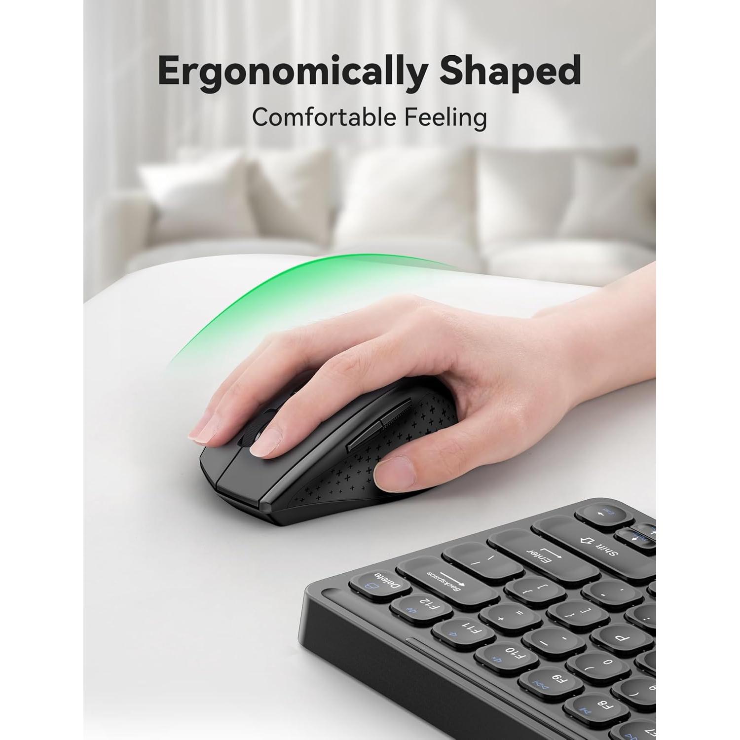 Ratón Inalámbrico TechRise 4800 DPI 6 Botones Negro