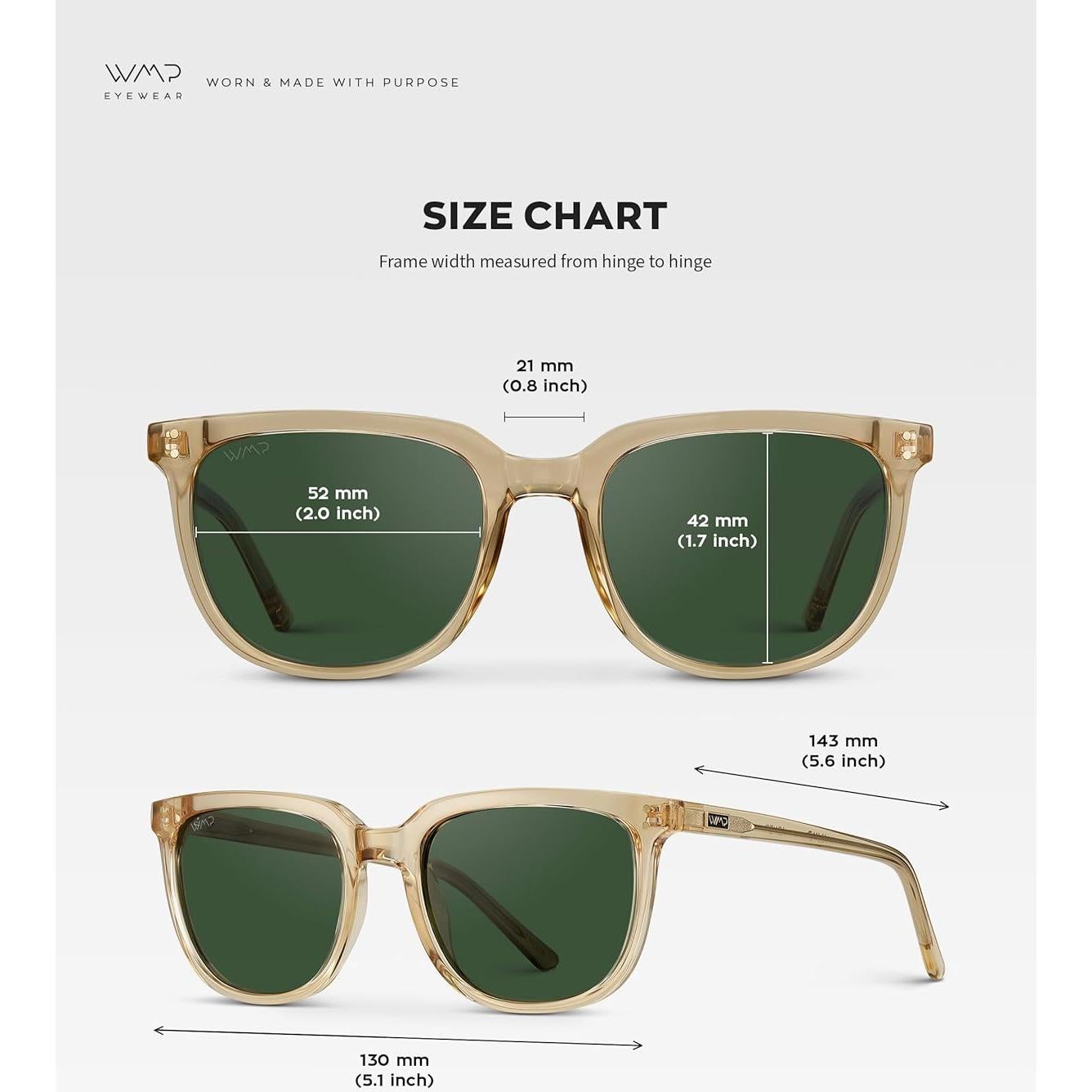 Gafas de sol polarizadas WearMe Pro retro cuadradas