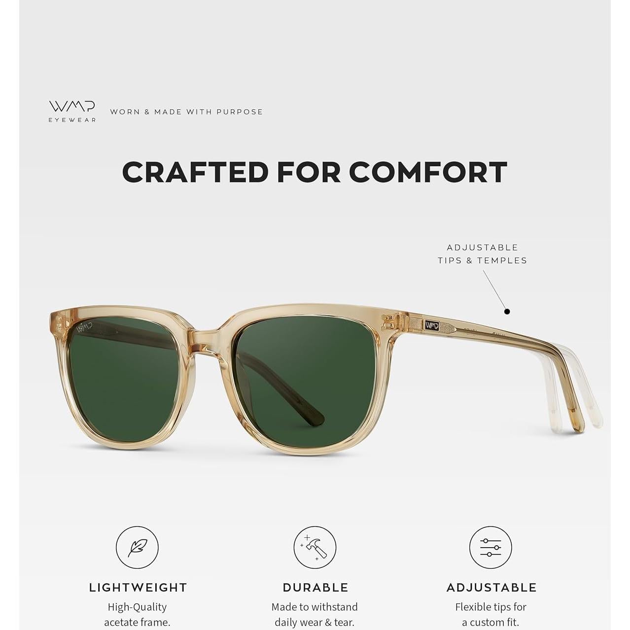 Gafas de sol polarizadas WearMe Pro retro cuadradas