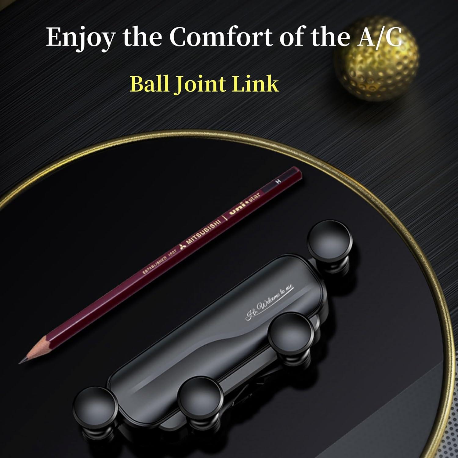 Soporte para Teléfono en Ventilador de Coche QruiLanTu Negro