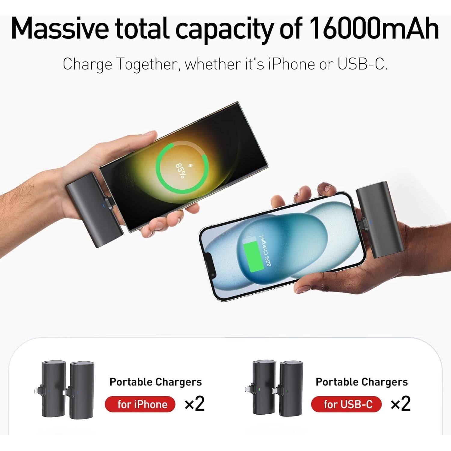 Cargador Portátil iWALK LinkPod Familiar 16000mAh 4 Pzs