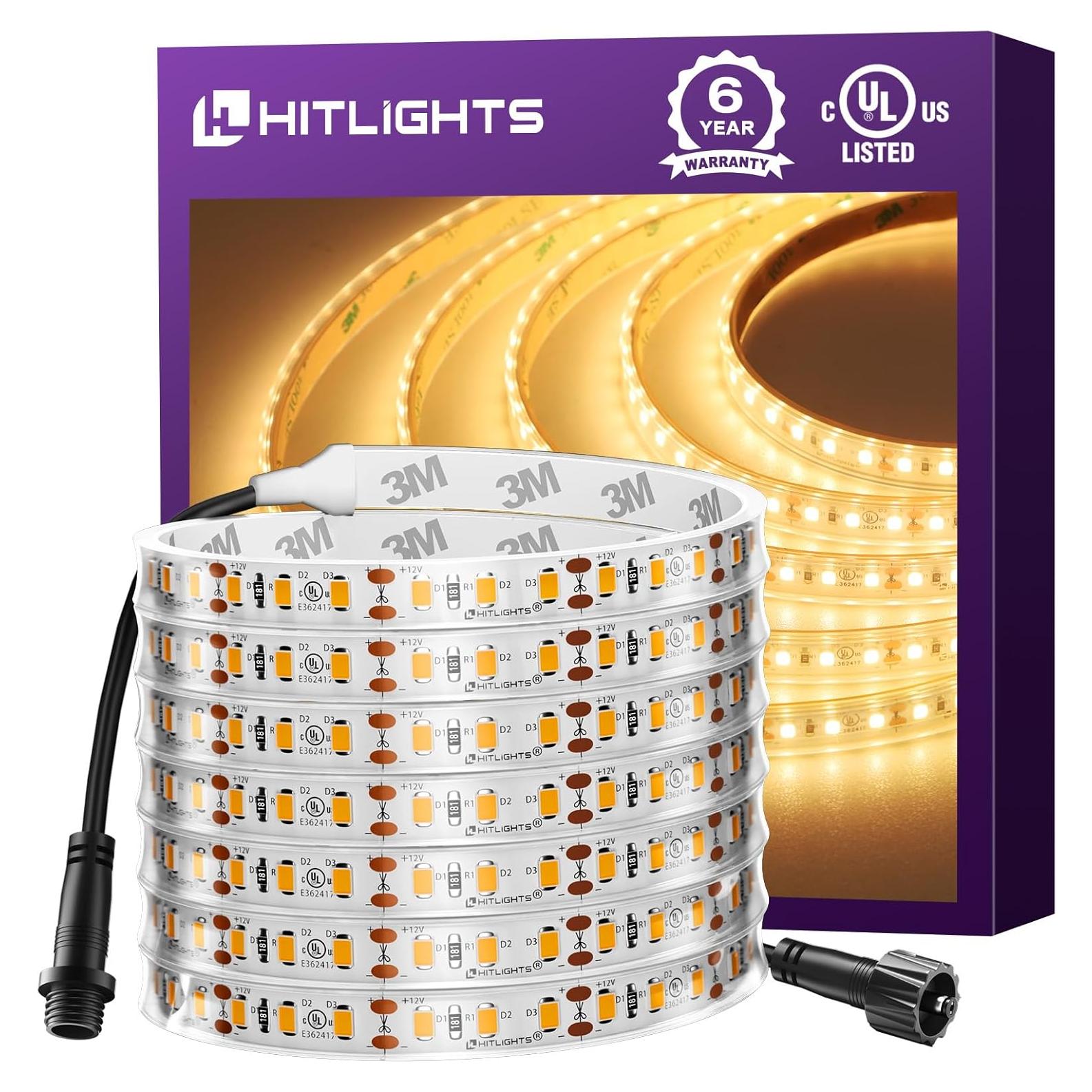 Tira LED a prueba de agua HitLights 5m 2700K 600 LEDs
