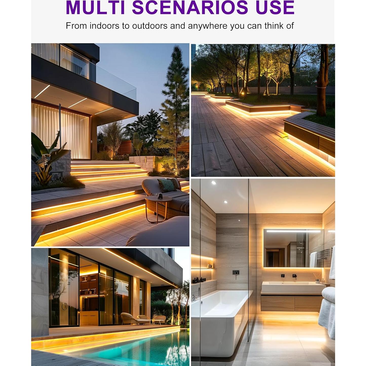 Tira LED a prueba de agua HitLights 5m 2700K 600 LEDs