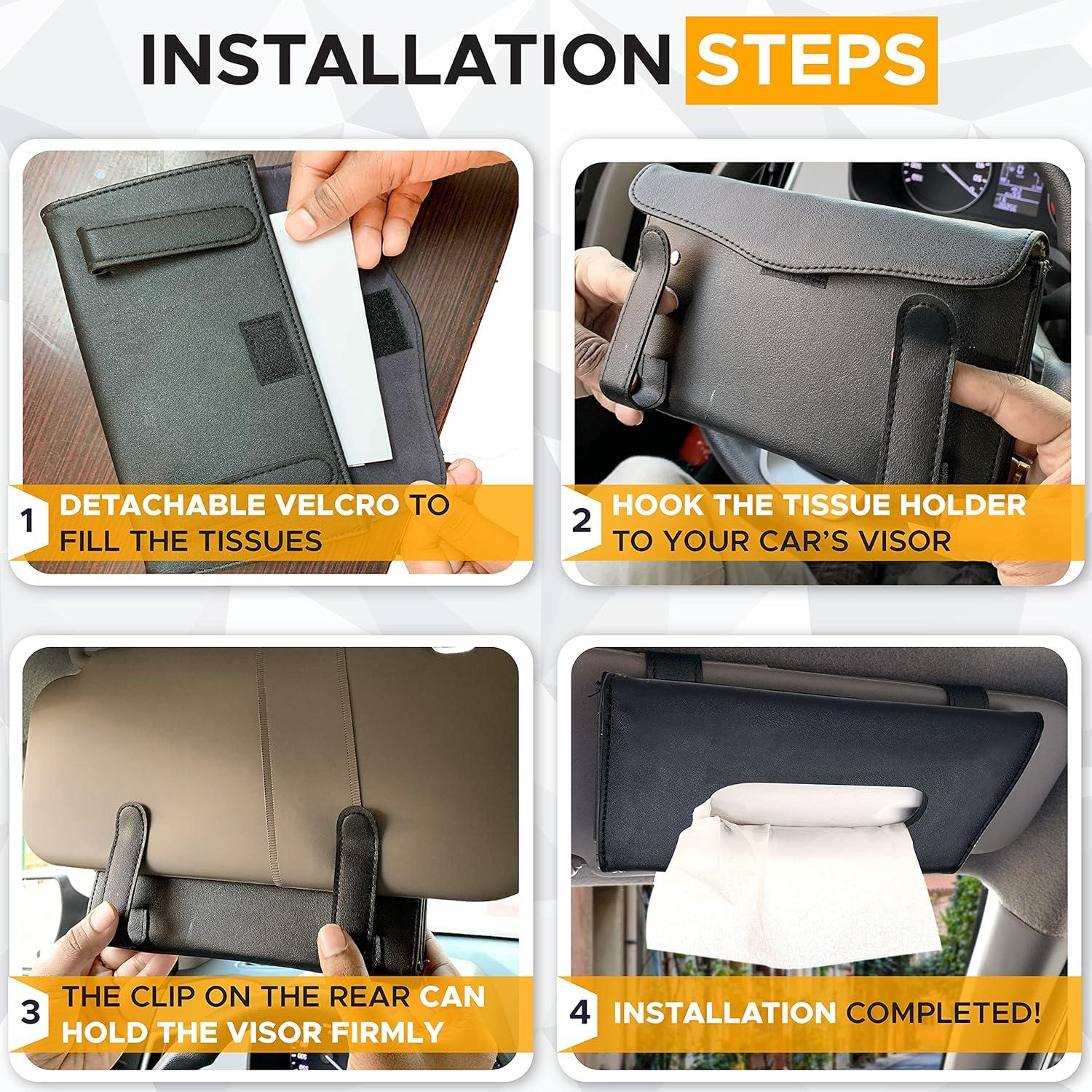 Soporte de Tejidos EcoNour para Auto 22.86x12.7cm Negro