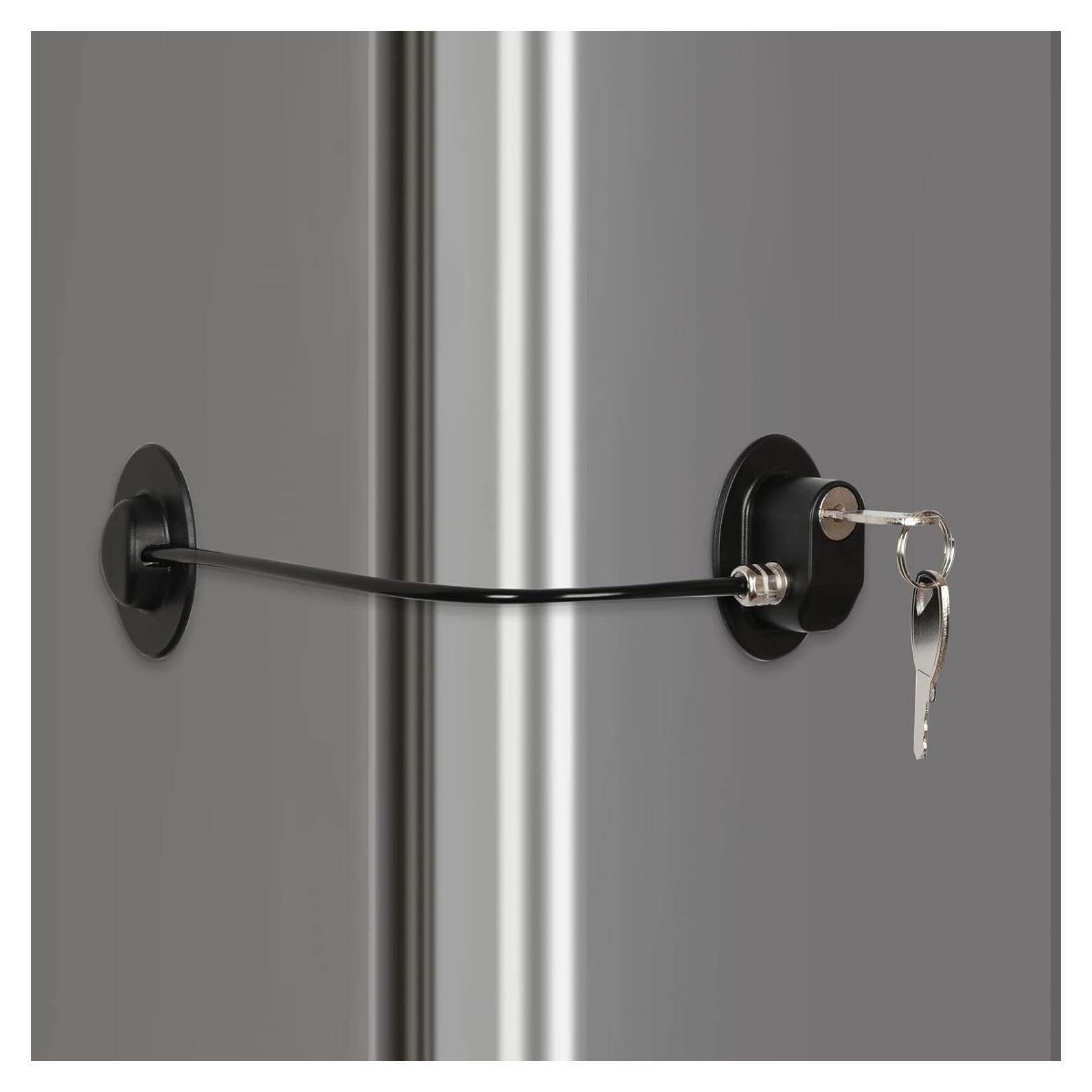 Cerradura para Refrigerador REZIPO con 2 Llaves - Negro